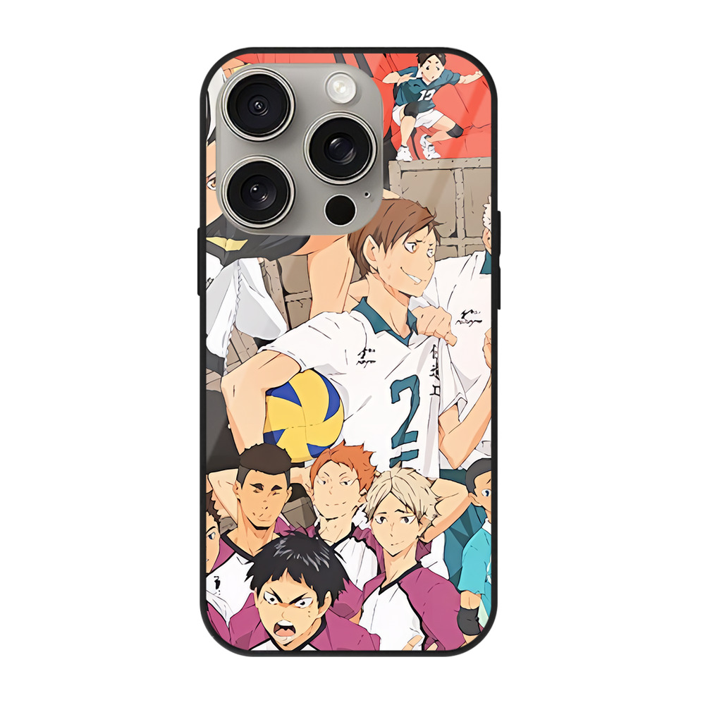 （画像用） ハイキュー!! Haikyu!! 【iPhone15Pro対応】スマホケース 耐衝撃＆黄変防止 背面ガラス