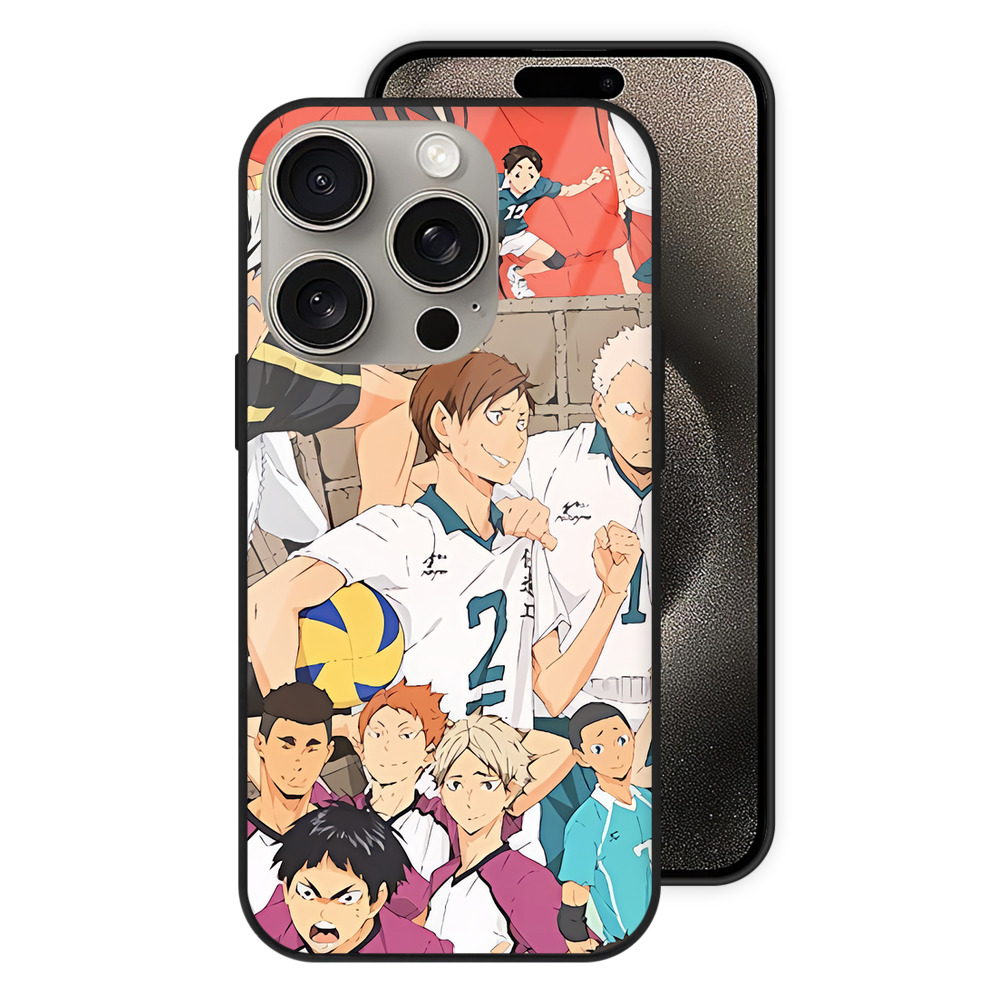 （画像用） ハイキュー!! Haikyu!! 【iPhone15Pro対応】スマホケース 耐衝撃＆黄変防止 背面ガラス