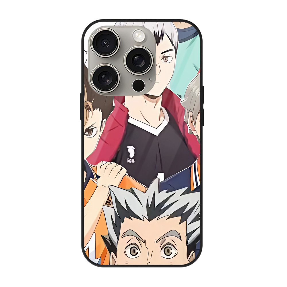 （画像用） ハイキュー!! Haikyu!! 【iPhone15Pro対応】スマホケース 耐衝撃＆黄変防止 背面ガラス