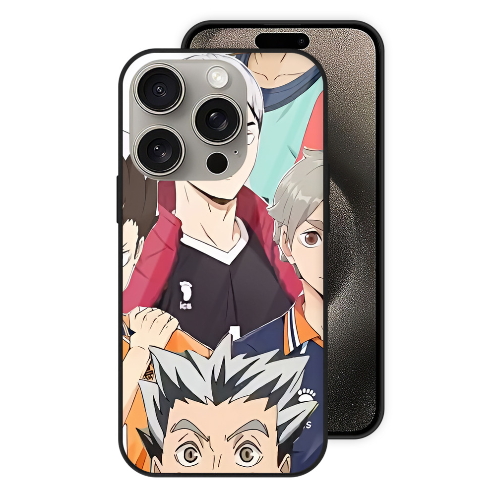 （画像用） ハイキュー!! Haikyu!! 【iPhone15Pro対応】スマホケース 耐衝撃＆黄変防止 背面ガラス