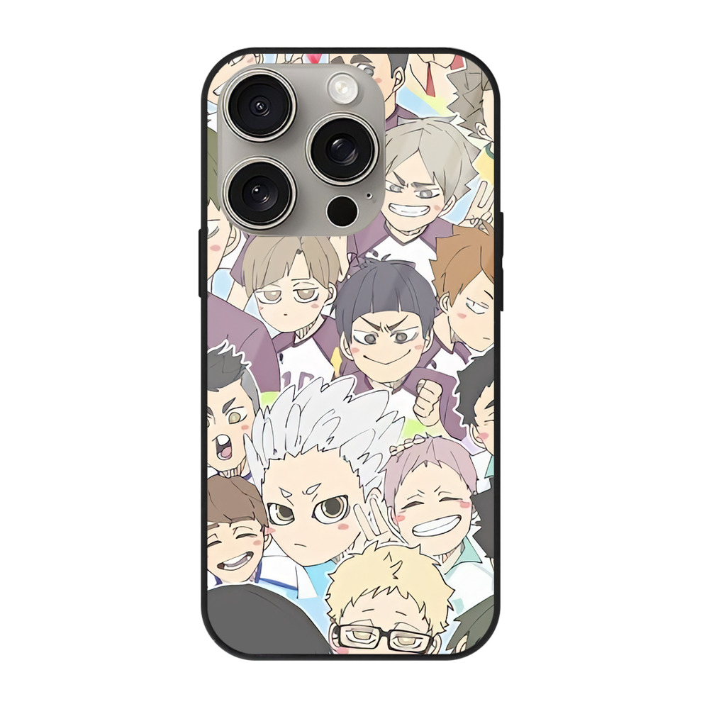 （画像用） ハイキュー!! Haikyu!! 【iPhone15Pro対応】スマホケース 耐衝撃＆黄変防止 背面ガラス