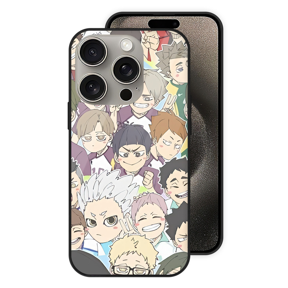 （画像用） ハイキュー!! Haikyu!! 【iPhone15Pro対応】スマホケース 耐衝撃＆黄変防止 背面ガラス