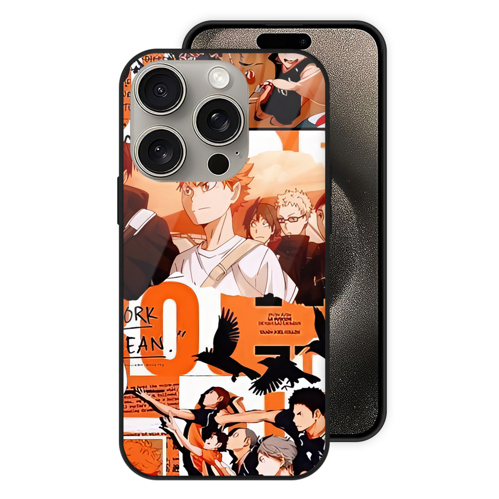 （画像用） ハイキュー!! Haikyu!! 【iPhone15Pro対応】スマホケース 耐衝撃＆黄変防止 背面ガラス