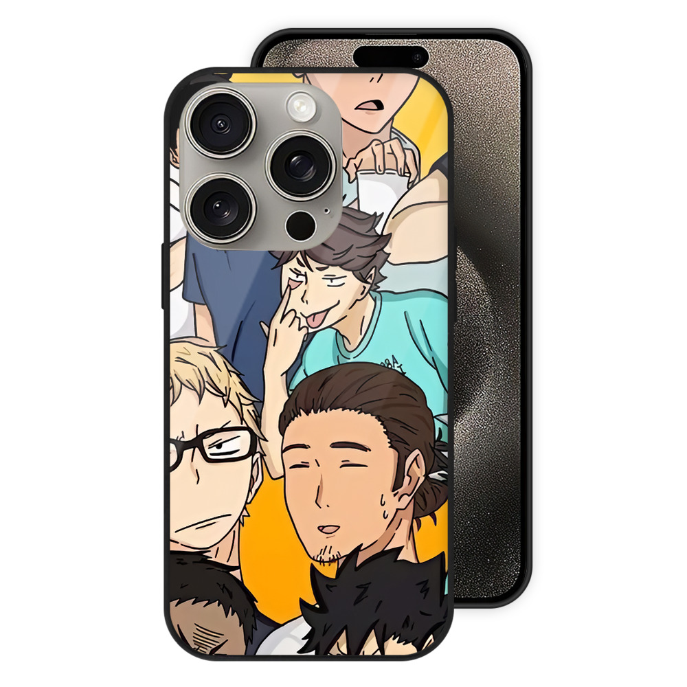（画像用） ハイキュー!! Haikyu!! 【iPhone15Pro対応】スマホケース 耐衝撃＆黄変防止 背面ガラス