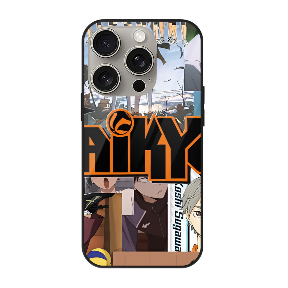 （画像用） ハイキュー!! Haikyu!! 【iPhone15Pro対応】スマホケース 耐衝撃＆黄変防止 背面ガラス