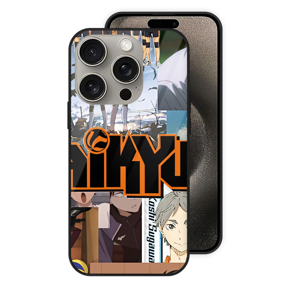（画像用） ハイキュー!! Haikyu!! 【iPhone15Pro対応】スマホケース 耐衝撃＆黄変防止 背面ガラス