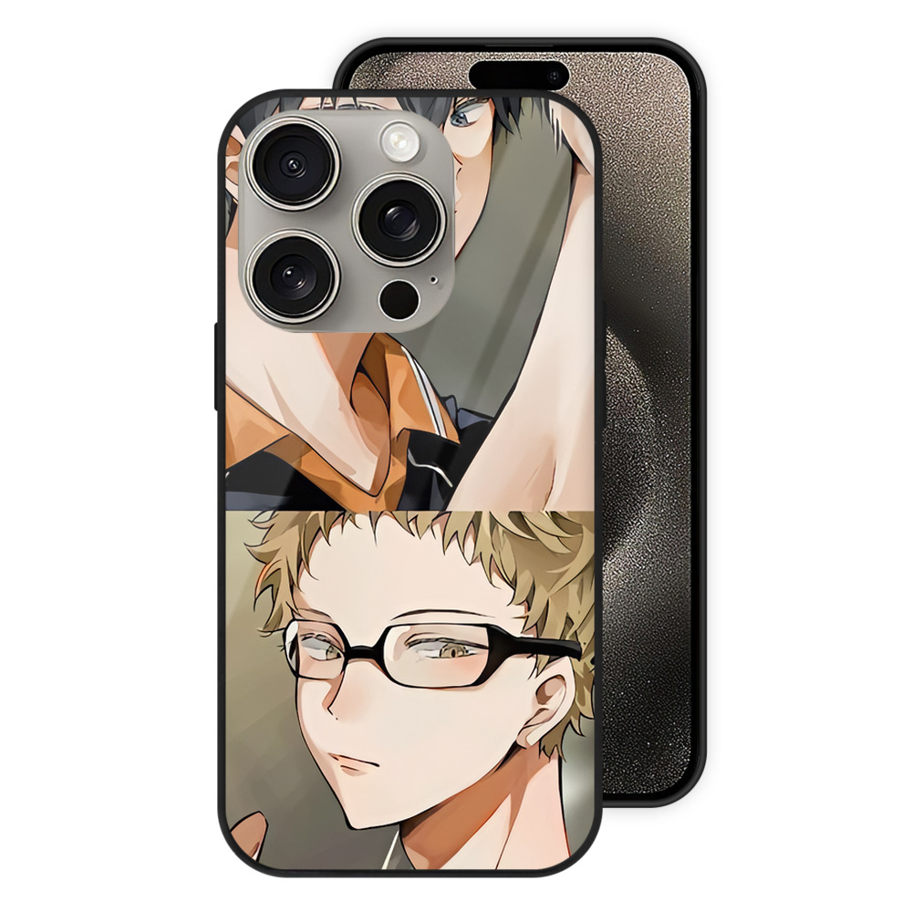 （画像用） ハイキュー!! Haikyu!! 【iPhone15Pro対応】スマホケース 耐衝撃＆黄変防止 背面ガラス