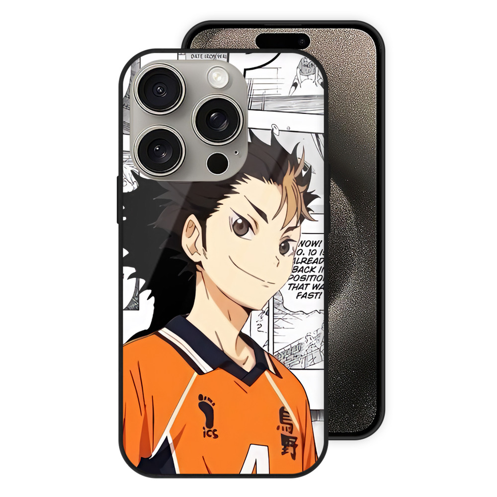 （画像用） ハイキュー!! Haikyu!! 【iPhone15Pro対応】スマホケース 耐衝撃＆黄変防止 背面ガラス