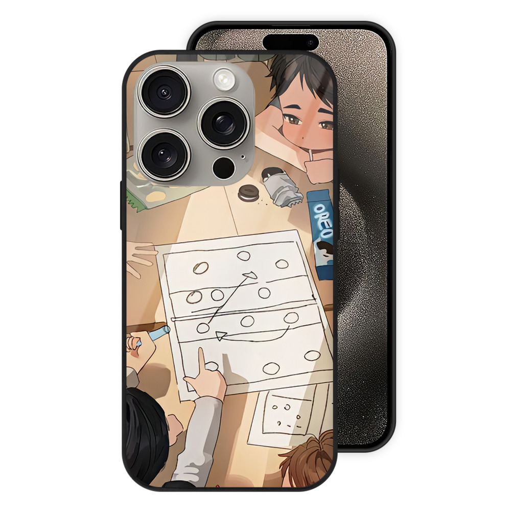 （画像用） ハイキュー!! Haikyu!! 【iPhone15Pro対応】スマホケース 耐衝撃＆黄変防止 背面ガラス
