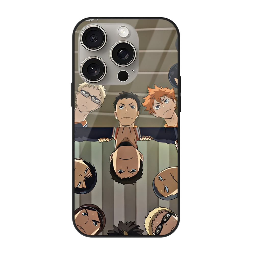 （画像用） ハイキュー!! Haikyu!! 【iPhone15Pro対応】スマホケース 耐衝撃＆黄変防止 背面ガラス