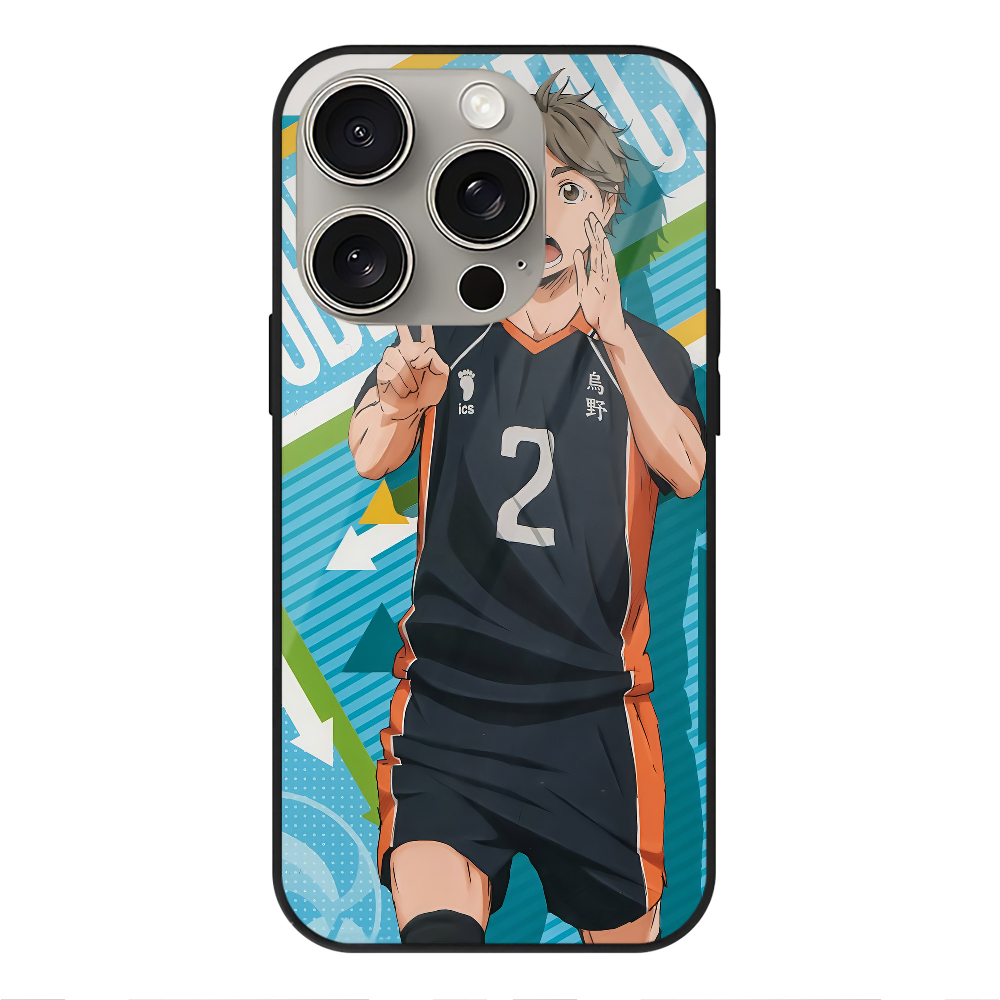 （画像用） ハイキュー!! Haikyu!! 【iPhone15Pro対応】スマホケース 耐衝撃＆黄変防止 背面ガラス