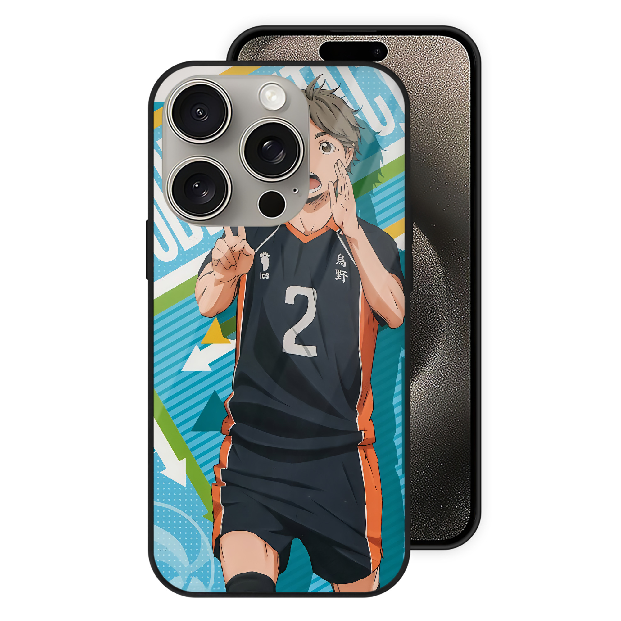（画像用） ハイキュー!! Haikyu!! 【iPhone15Pro対応】スマホケース 耐衝撃＆黄変防止 背面ガラス