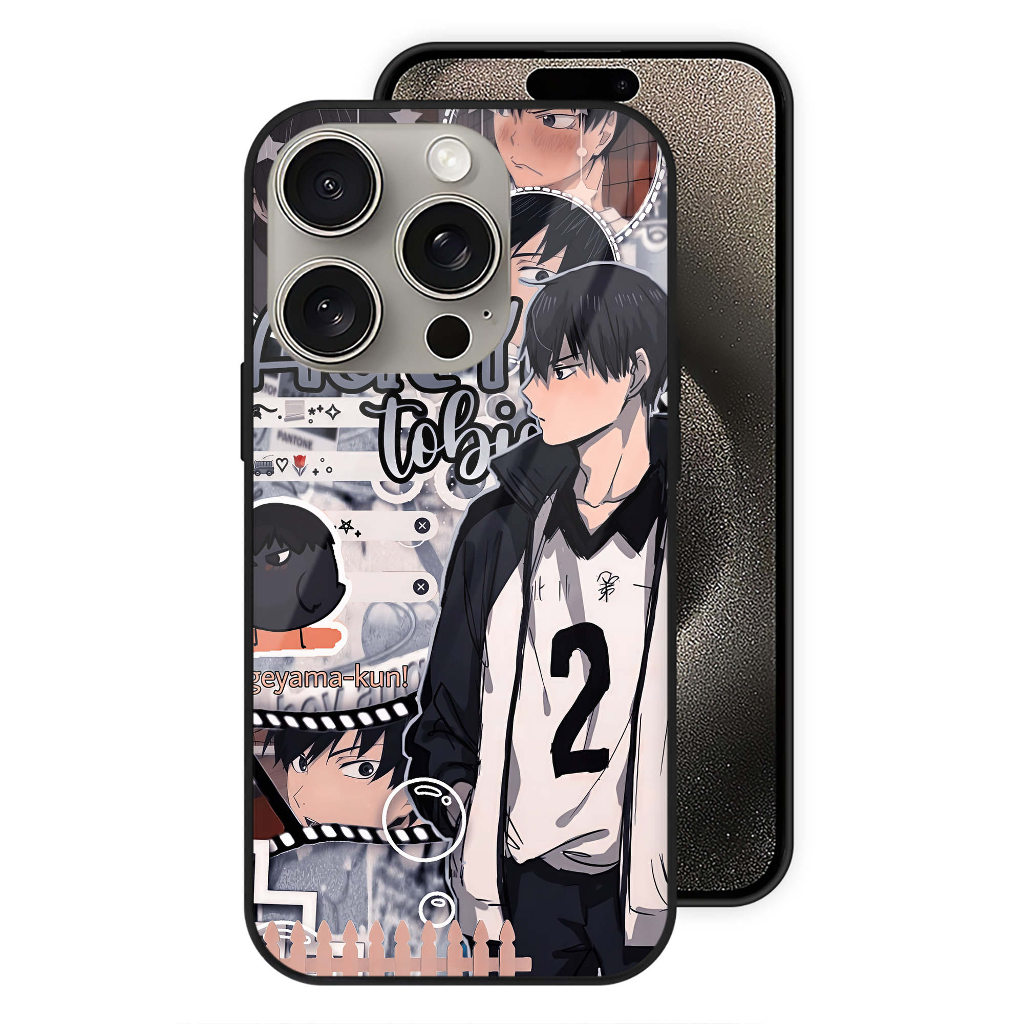 （画像用） ハイキュー!! Haikyu!! 【iPhone15Pro対応】スマホケース 耐衝撃＆黄変防止 背面ガラス