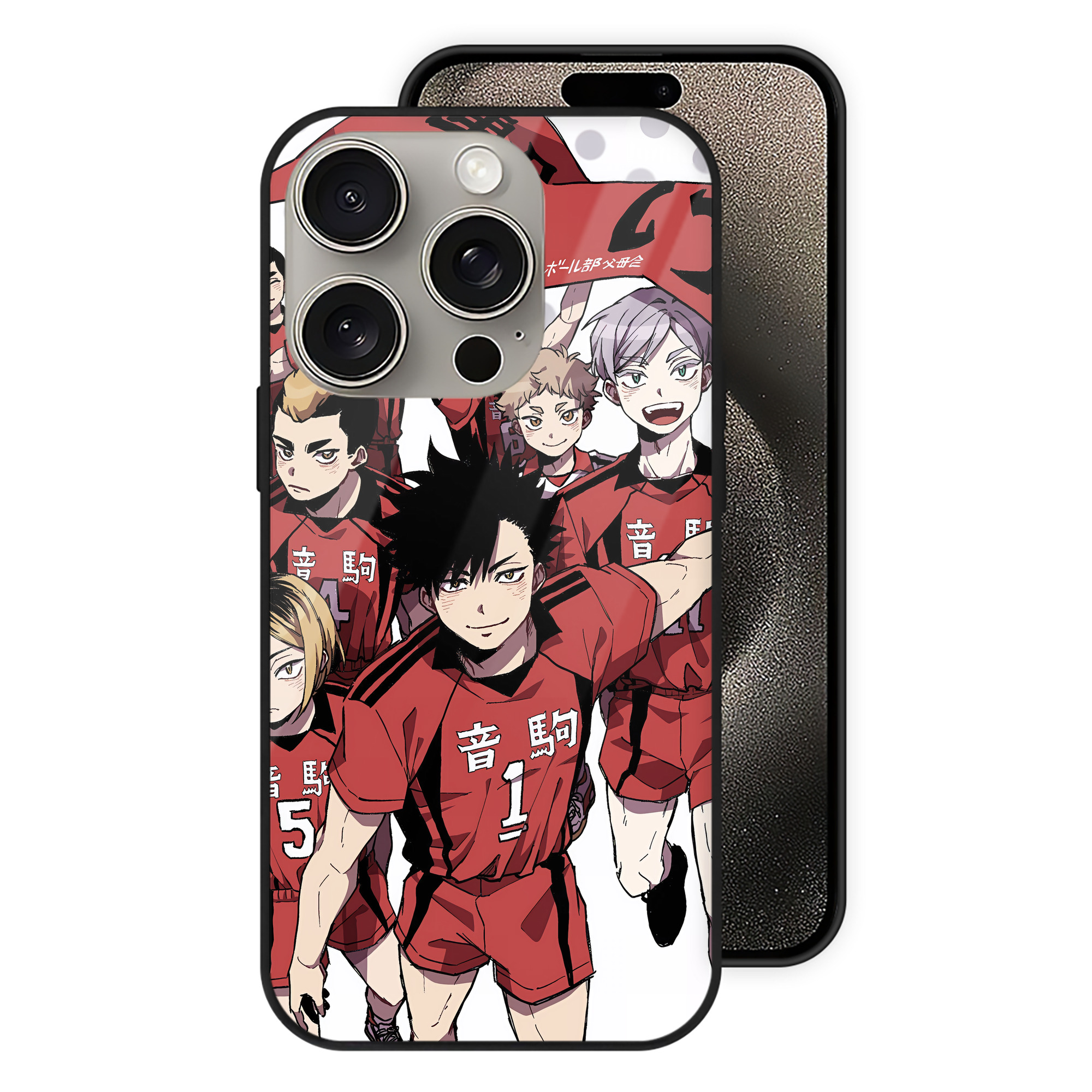 （画像用） ハイキュー!! Haikyu!! 【iPhone15Pro対応】スマホケース 耐衝撃＆黄変防止 背面ガラス