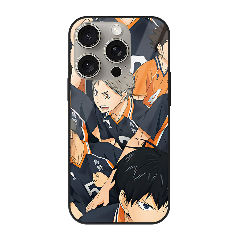 （画像用） ハイキュー!! Haikyu!! 【iPhone15Pro対応】スマホケース 耐衝撃＆黄変防止 背面ガラス