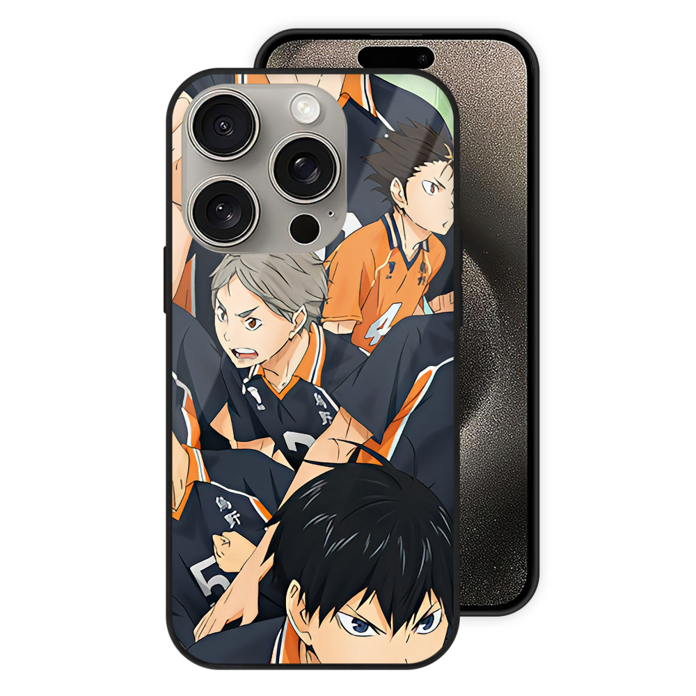 （画像用） ハイキュー!! Haikyu!! 【iPhone15Pro対応】スマホケース 耐衝撃＆黄変防止 背面ガラス
