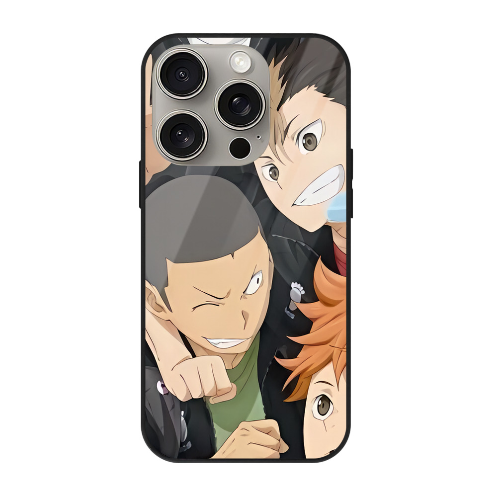 （画像用） ハイキュー!! Haikyu!! 【iPhone15Pro対応】スマホケース 耐衝撃＆黄変防止 背面ガラス