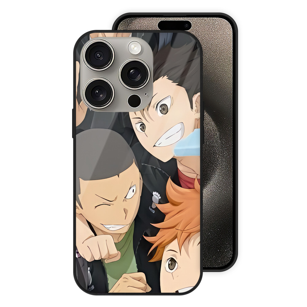 （画像用） ハイキュー!! Haikyu!! 【iPhone15Pro対応】スマホケース 耐衝撃＆黄変防止 背面ガラス