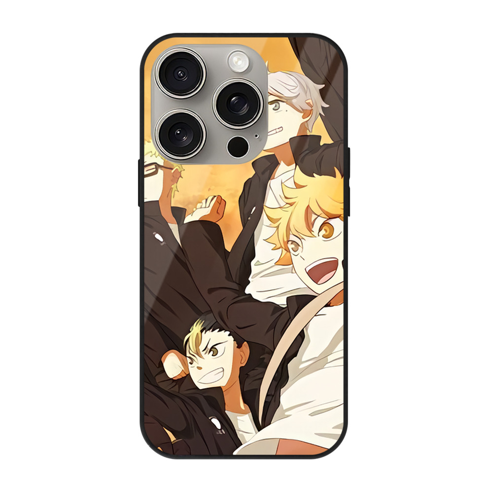（画像用） ハイキュー!! Haikyu!! 【iPhone15Pro対応】スマホケース 耐衝撃＆黄変防止 背面ガラス