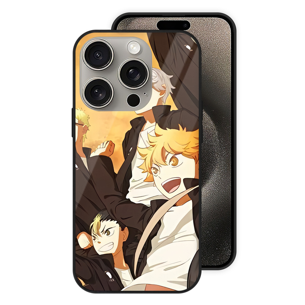 （画像用） ハイキュー!! Haikyu!! 【iPhone15Pro対応】スマホケース 耐衝撃＆黄変防止 背面ガラス