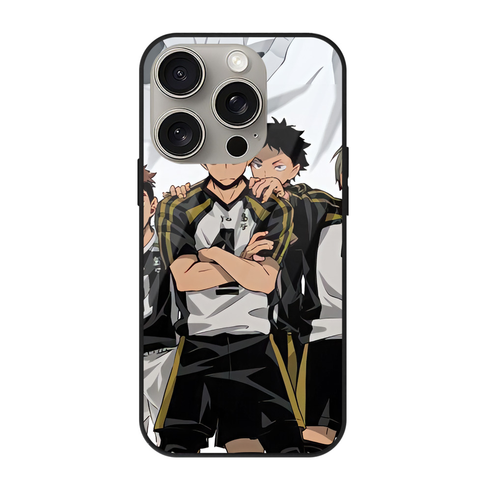（画像用） ハイキュー!! Haikyu!! 【iPhone15Pro対応】スマホケース 耐衝撃＆黄変防止 背面ガラス