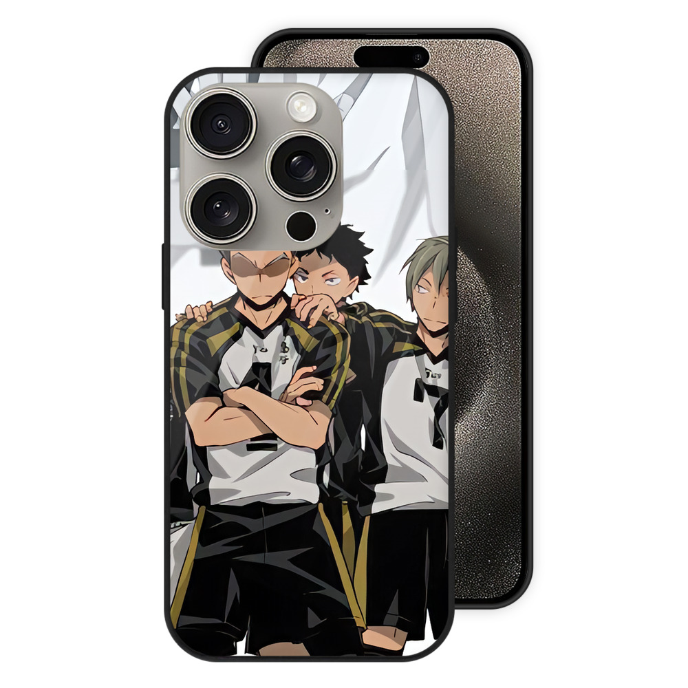 （画像用） ハイキュー!! Haikyu!! 【iPhone15Pro対応】スマホケース 耐衝撃＆黄変防止 背面ガラス
