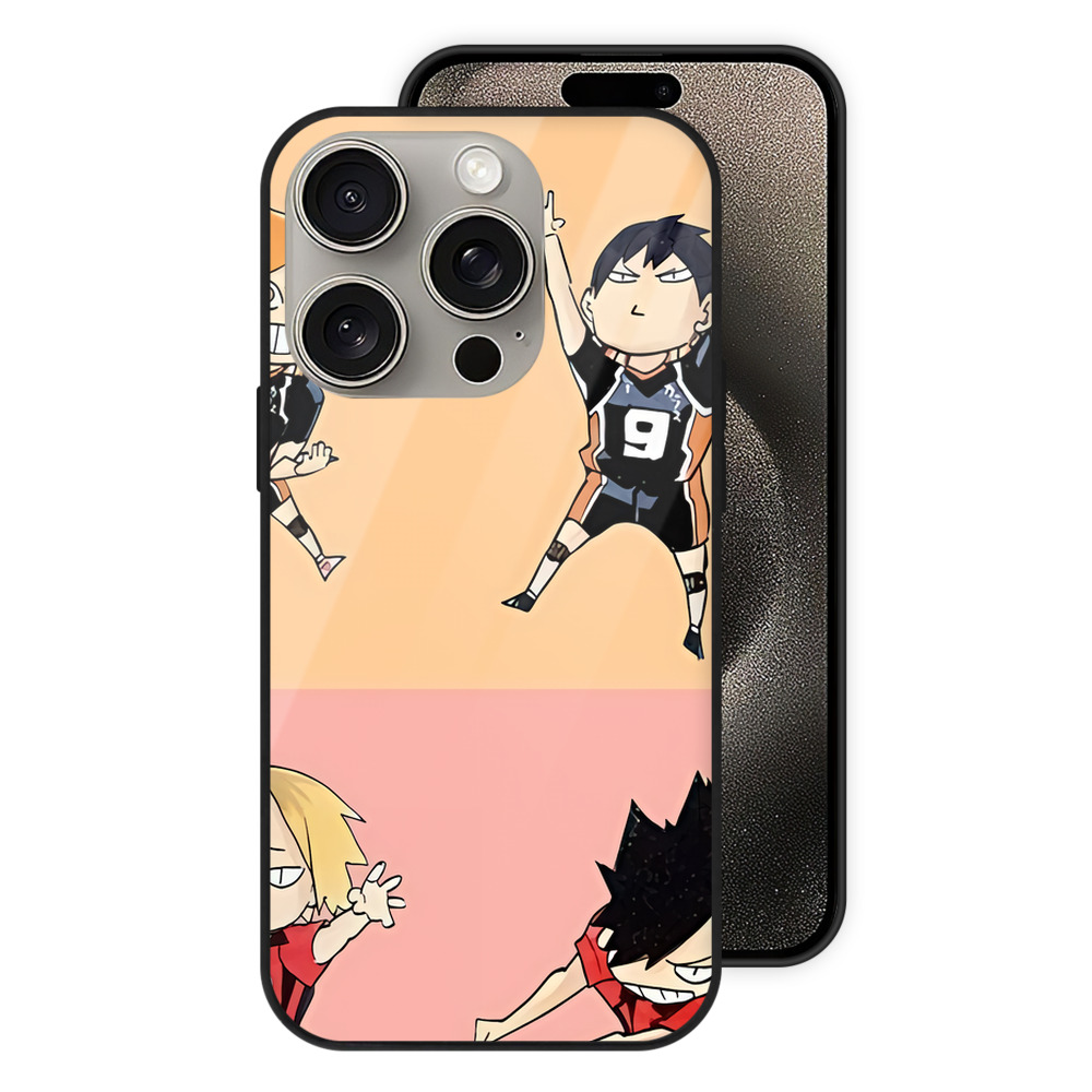 （画像用） ハイキュー!! Haikyu!! 【iPhone15Pro対応】スマホケース 耐衝撃＆黄変防止 背面ガラス