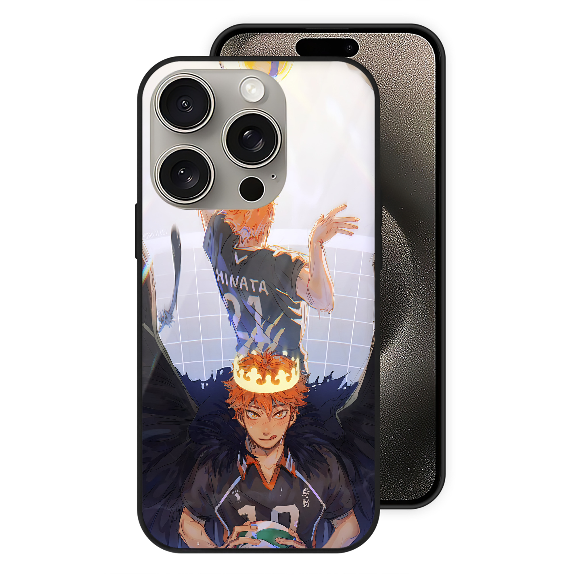 （画像用） ハイキュー!! Haikyu!! 【iPhone15Pro対応】スマホケース 耐衝撃＆黄変防止 背面ガラス