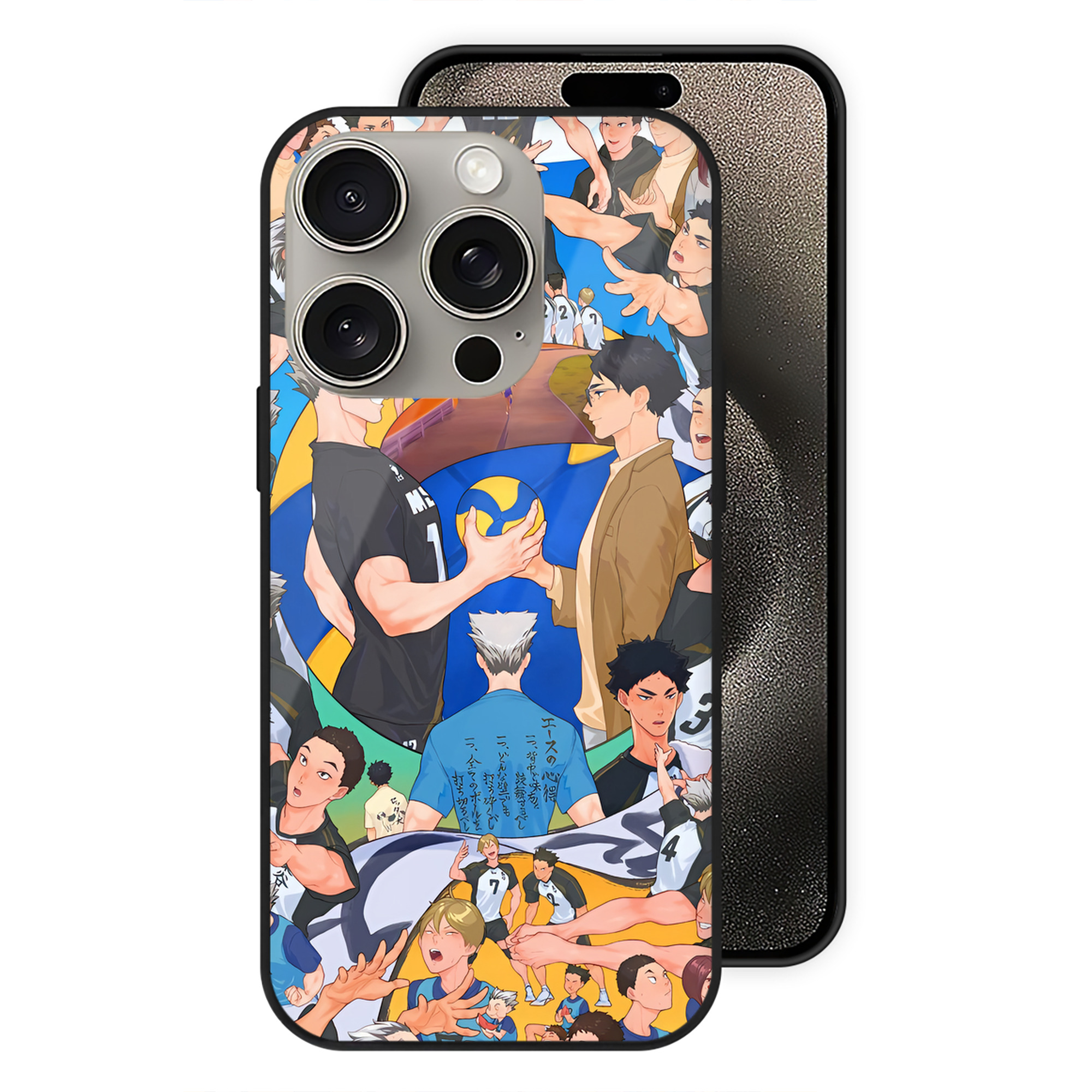 （画像用） ハイキュー!! Haikyu!! 【iPhone15Pro対応】スマホケース 耐衝撃＆黄変防止 背面ガラス