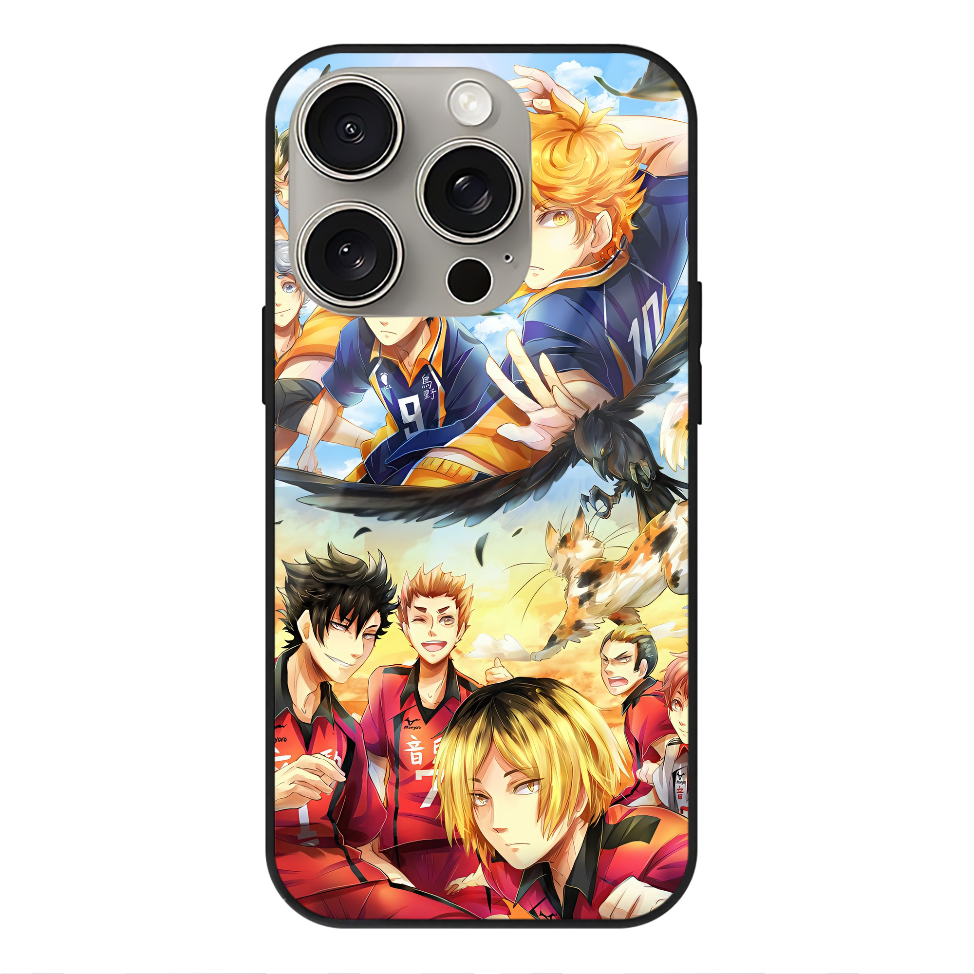 （画像用） ハイキュー!! Haikyu!! 【iPhone15Pro対応】スマホケース 耐衝撃＆黄変防止 背面ガラス
