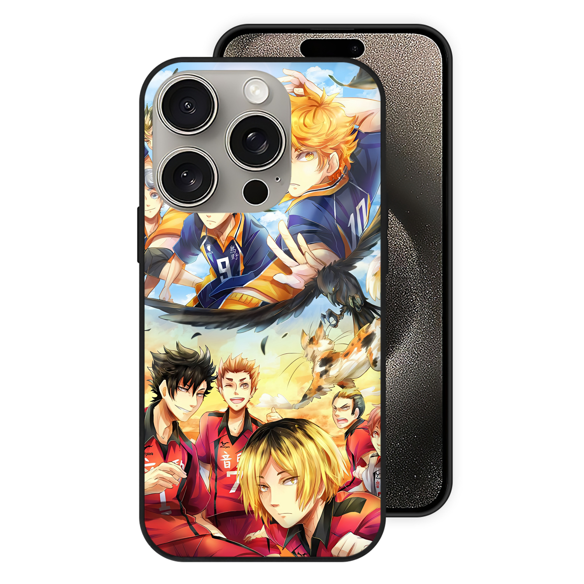 （画像用） ハイキュー!! Haikyu!! 【iPhone15Pro対応】スマホケース 耐衝撃＆黄変防止 背面ガラス