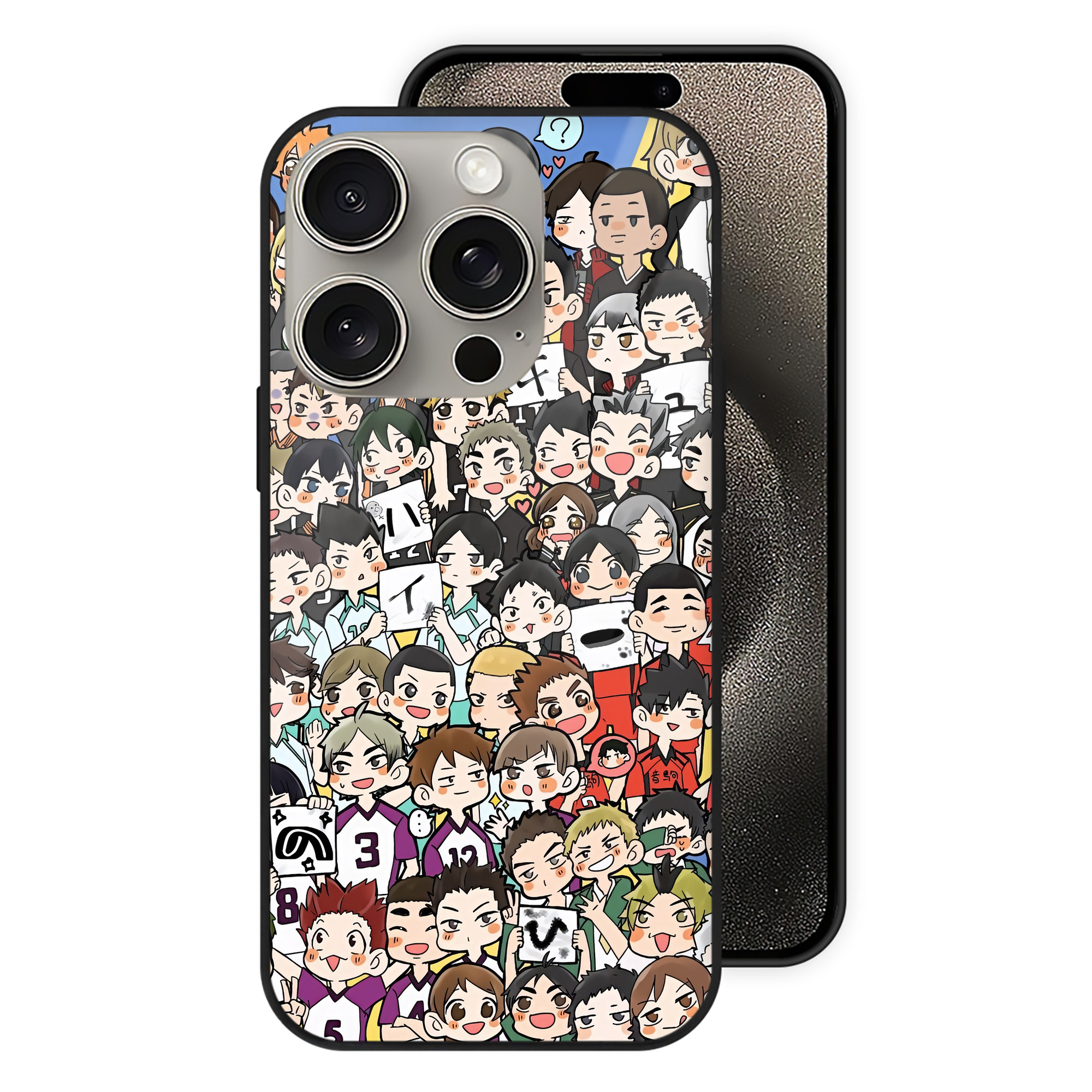 （画像用） ハイキュー!! Haikyu!! 【iPhone15Pro対応】スマホケース 耐衝撃＆黄変防止 背面ガラス