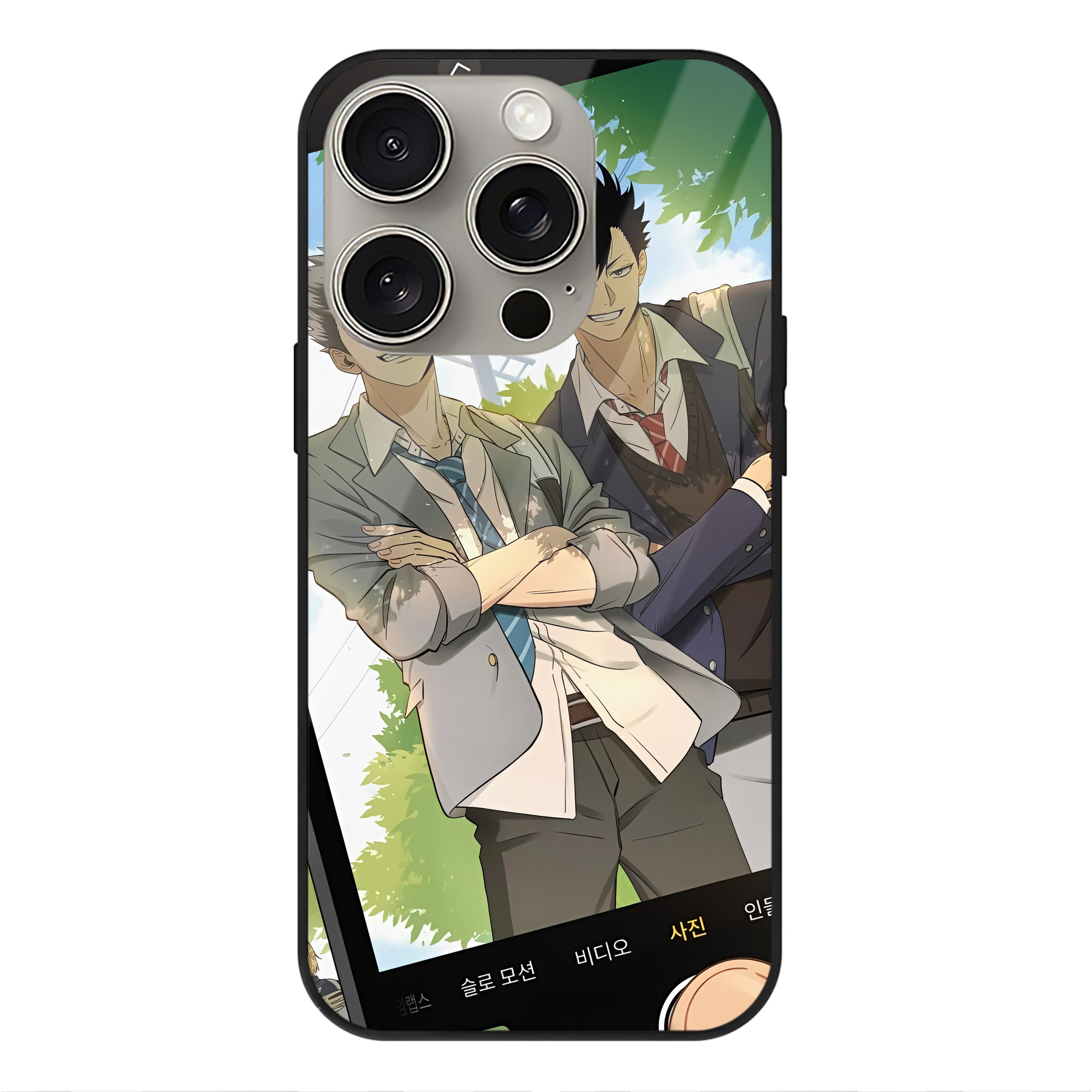 （画像用） ハイキュー!! Haikyu!! 【iPhone15Pro対応】スマホケース 耐衝撃＆黄変防止 背面ガラス