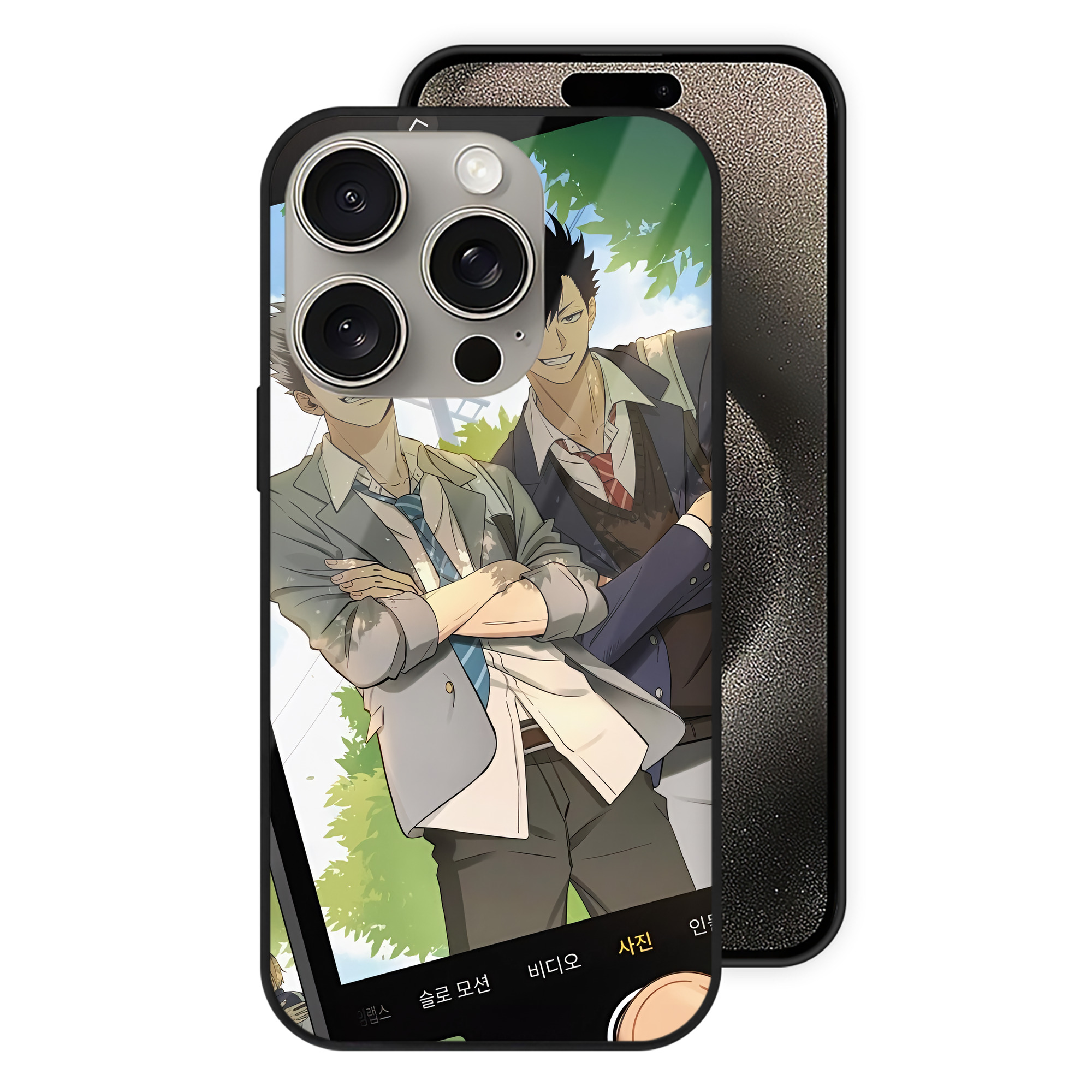 （画像用） ハイキュー!! Haikyu!! 【iPhone15Pro対応】スマホケース 耐衝撃＆黄変防止 背面ガラス