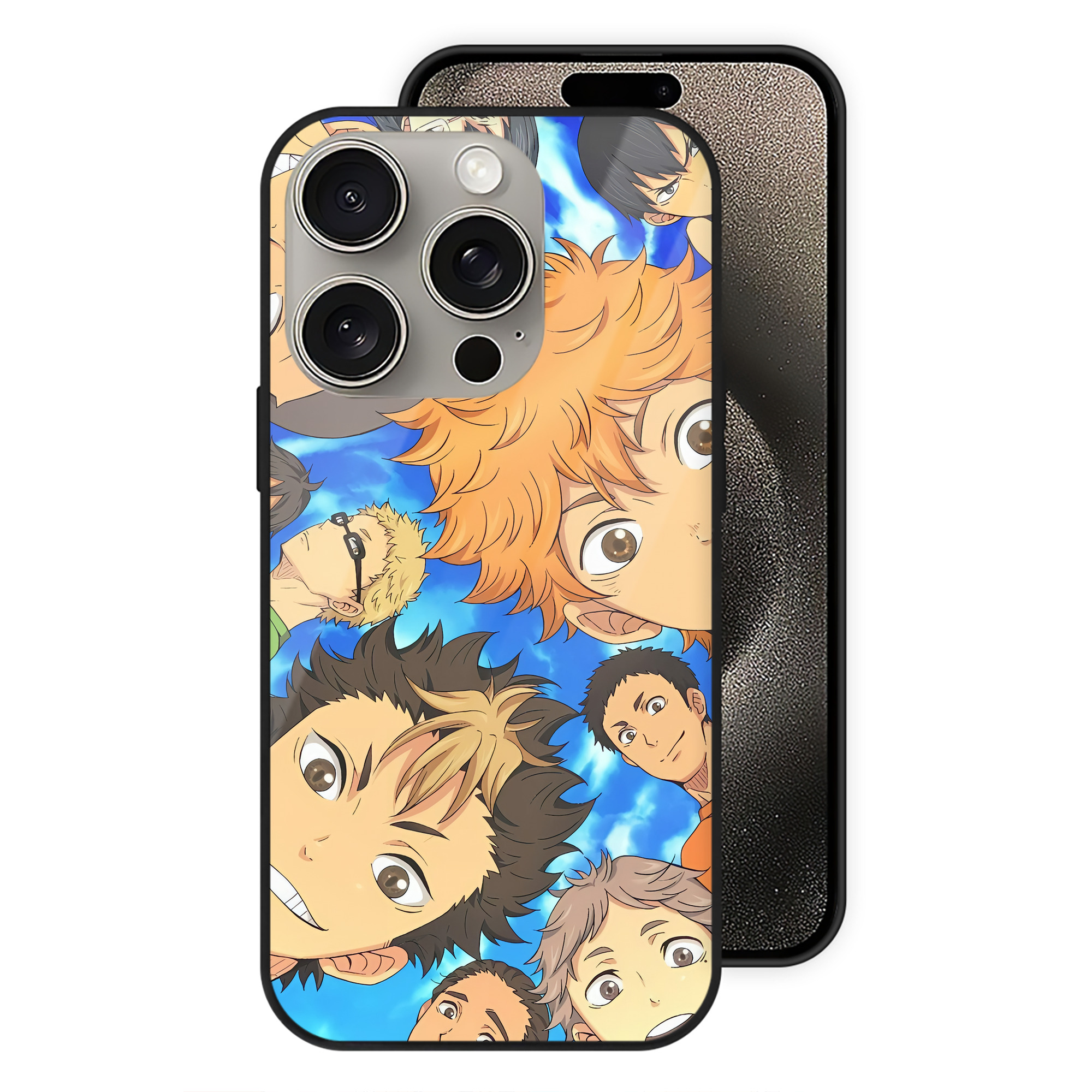（画像用） ハイキュー!! Haikyu!! 【iPhone15Pro対応】スマホケース 耐衝撃＆黄変防止 背面ガラス