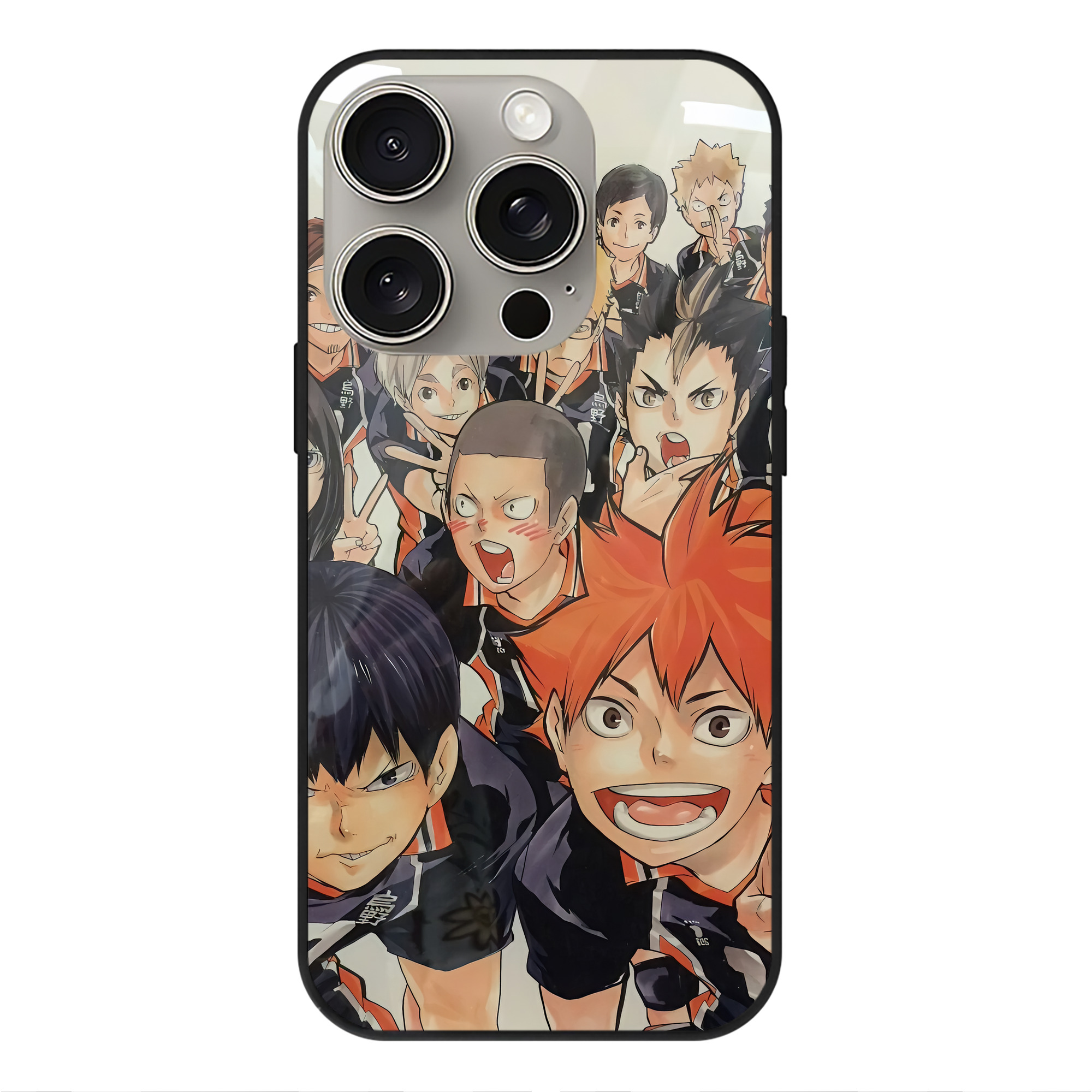 （画像用） ハイキュー!! Haikyu!! 【iPhone15Pro対応】スマホケース 耐衝撃＆黄変防止 背面ガラス