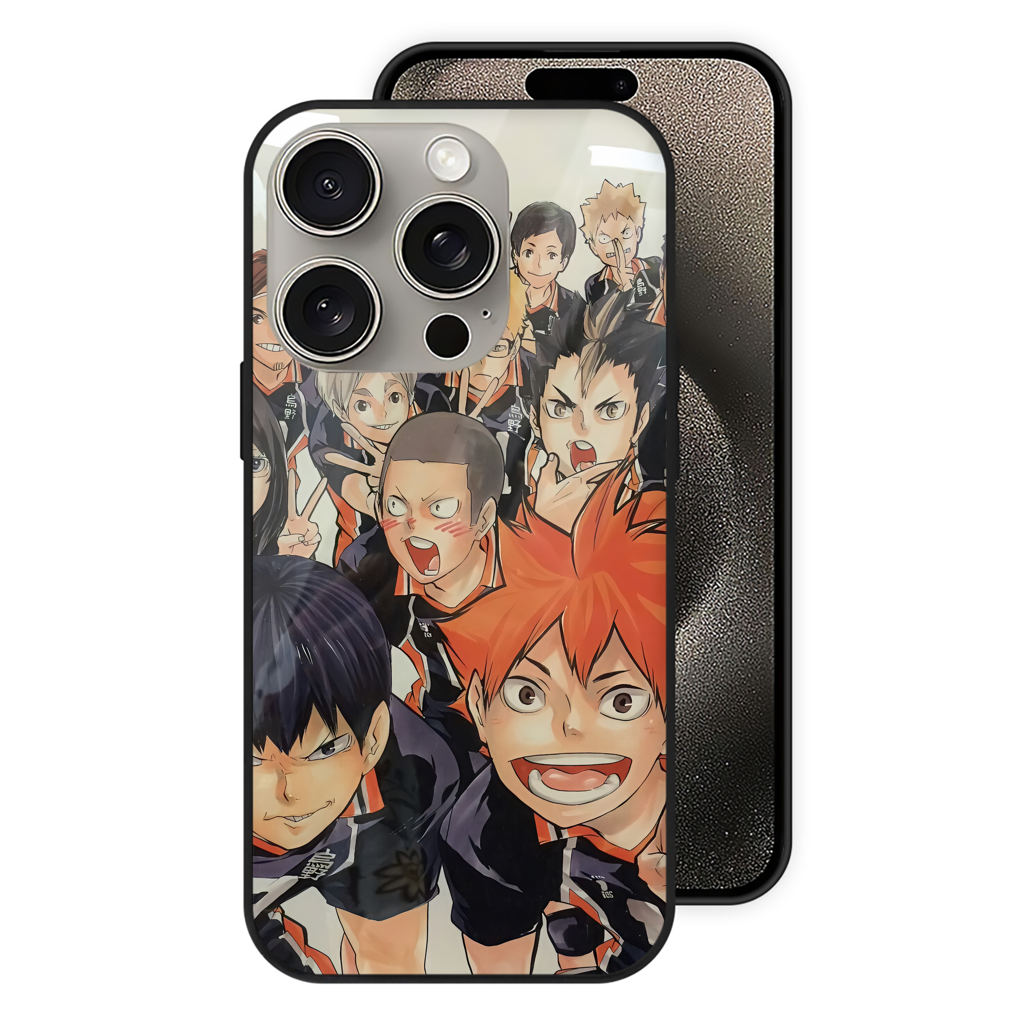 （画像用） ハイキュー!! Haikyu!! 【iPhone15Pro対応】スマホケース 耐衝撃＆黄変防止 背面ガラス