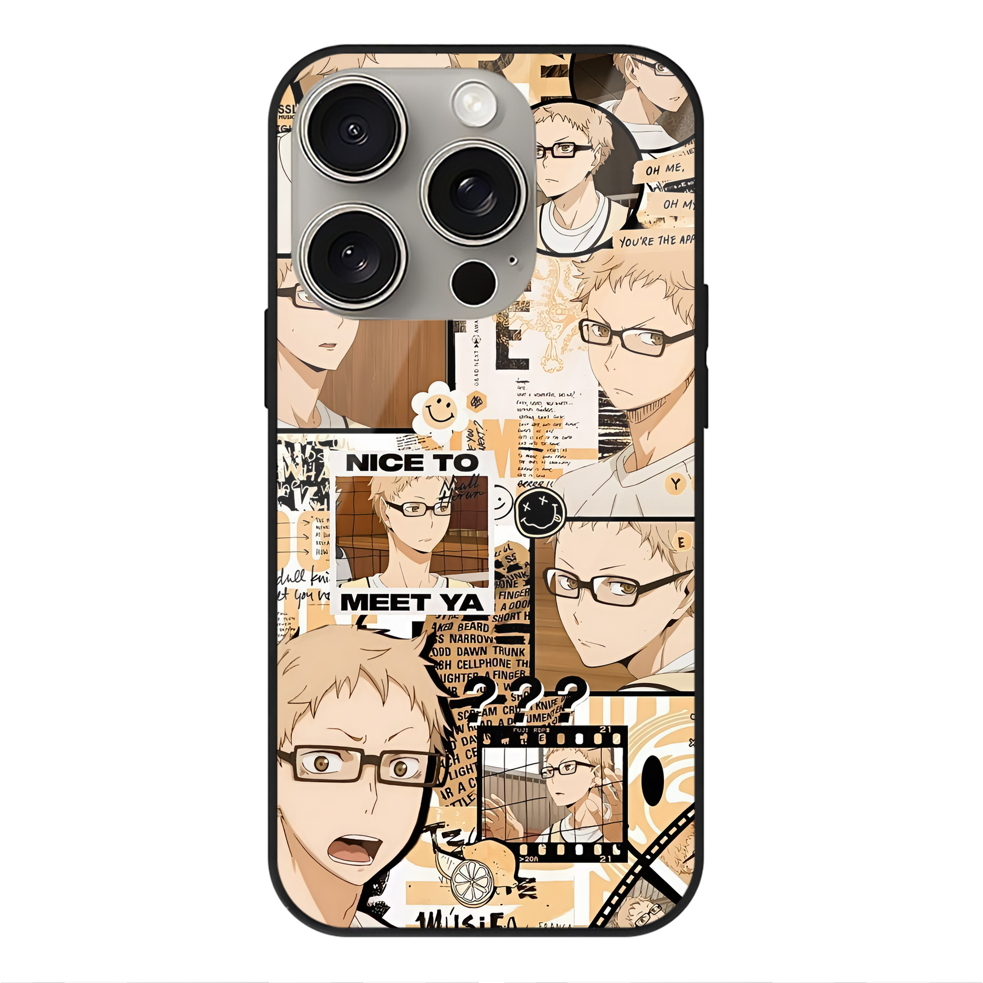 （画像用） ハイキュー!! Haikyu!! 【iPhone15Pro対応】スマホケース 耐衝撃＆黄変防止 背面ガラス