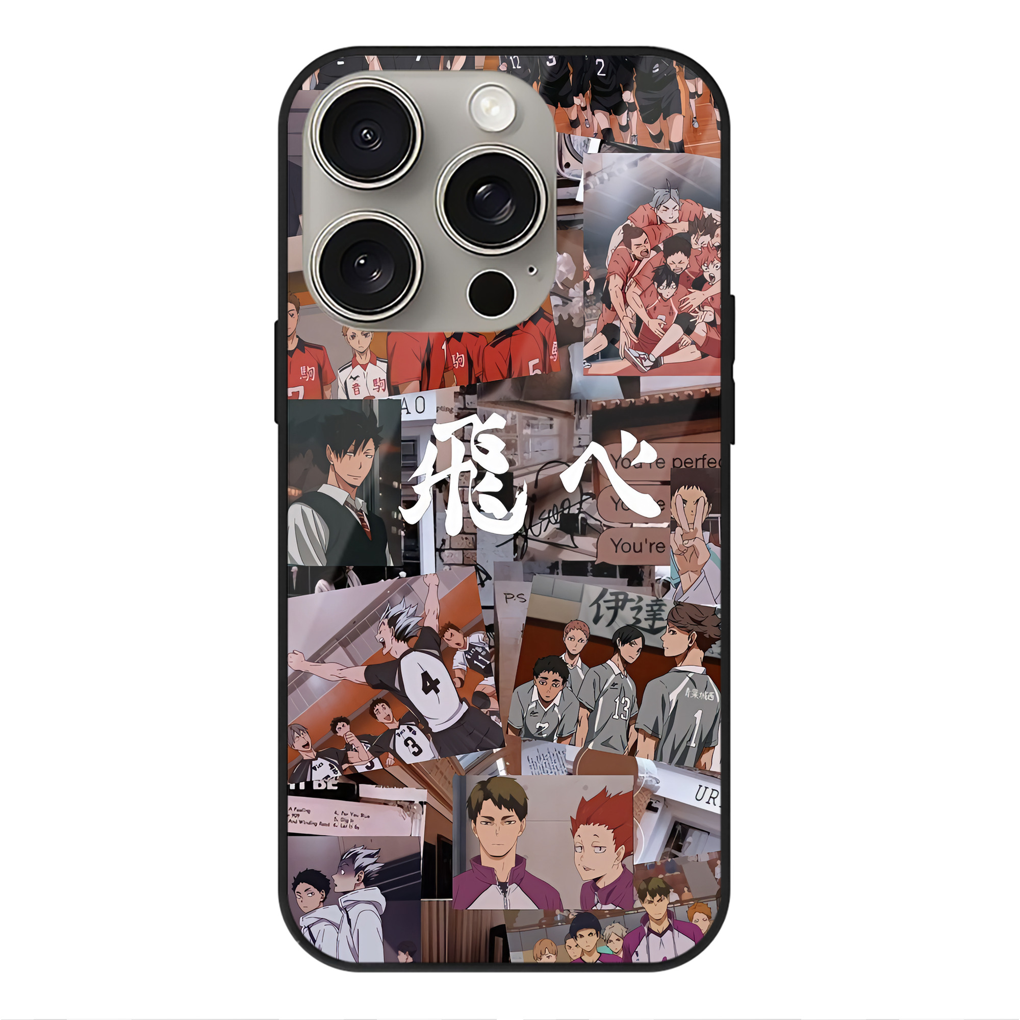 （画像用） ハイキュー!! Haikyu!! 【iPhone15Pro対応】スマホケース 耐衝撃＆黄変防止 背面ガラス