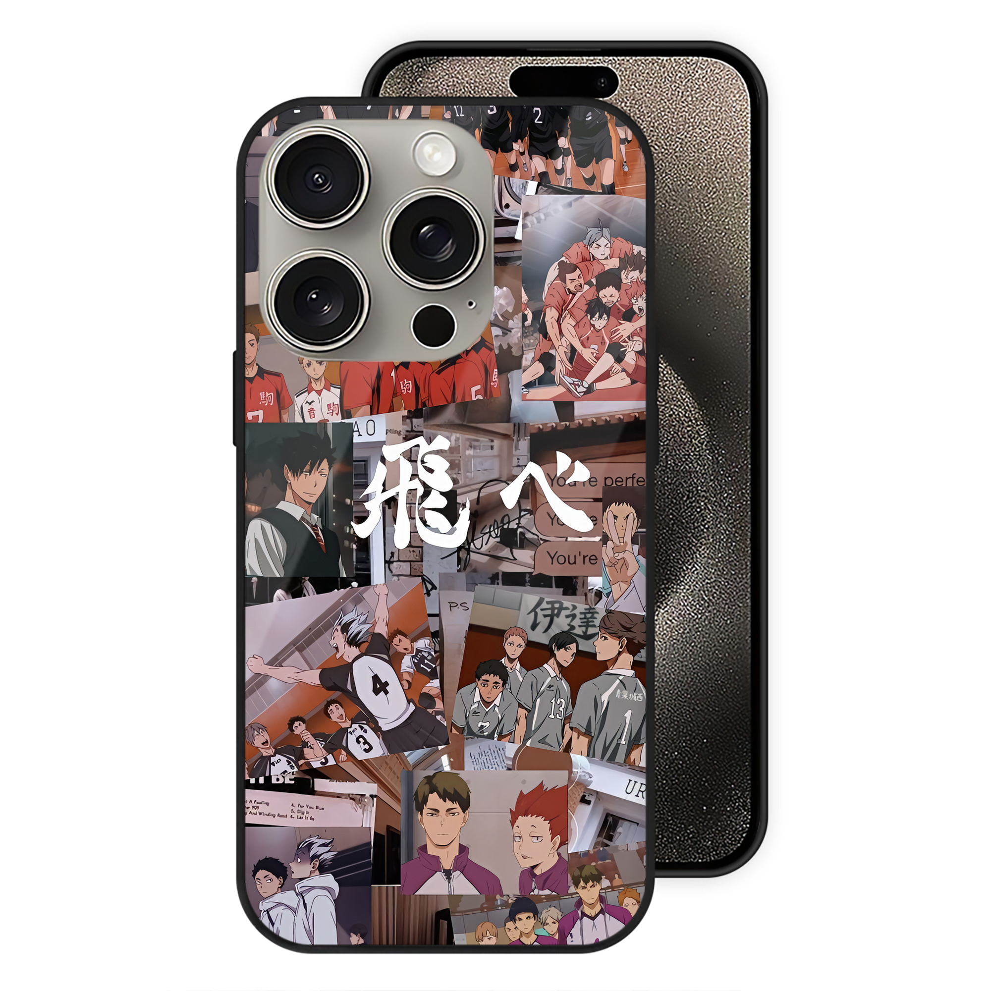 （画像用） ハイキュー!! Haikyu!! 【iPhone15Pro対応】スマホケース 耐衝撃＆黄変防止 背面ガラス