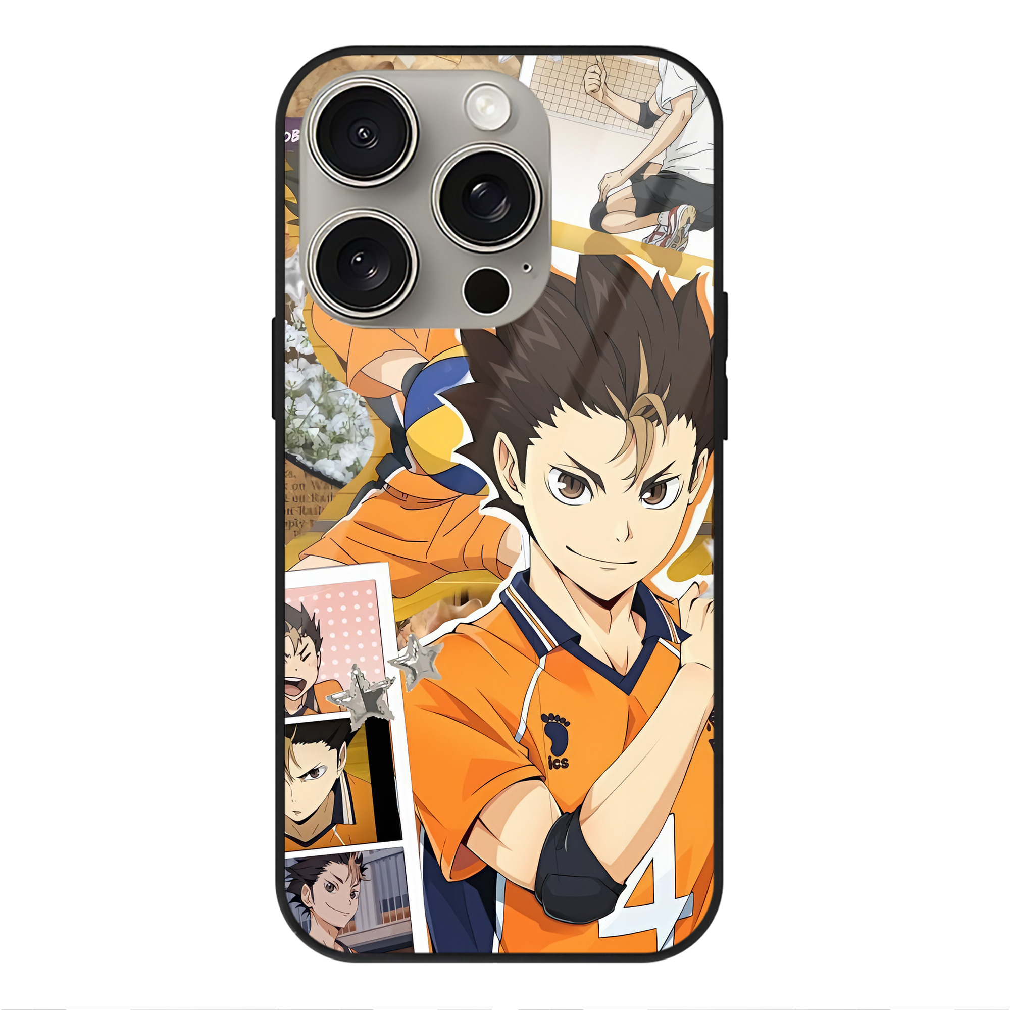 （画像用） ハイキュー!! Haikyu!! 【iPhone15Pro対応】スマホケース 耐衝撃＆黄変防止 背面ガラス