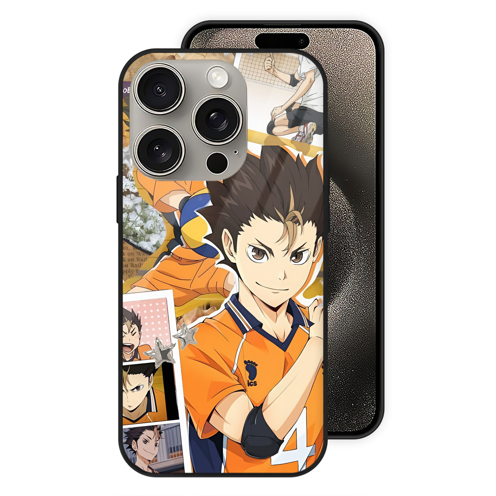 （画像用） ハイキュー!! Haikyu!! 【iPhone15Pro対応】スマホケース 耐衝撃＆黄変防止 背面ガラス