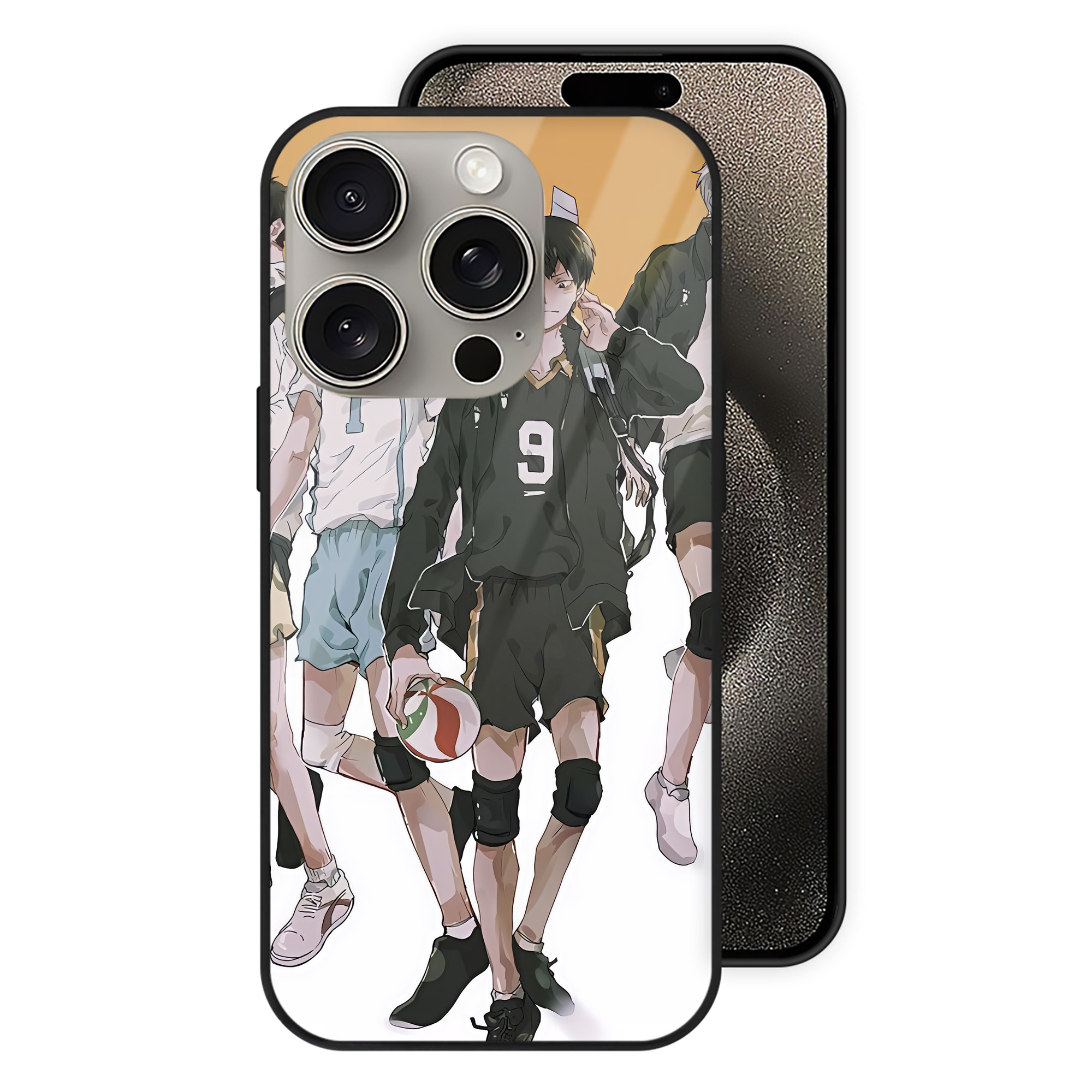 （画像用） ハイキュー!! Haikyu!! 【iPhone15Pro対応】スマホケース 耐衝撃＆黄変防止 背面ガラス