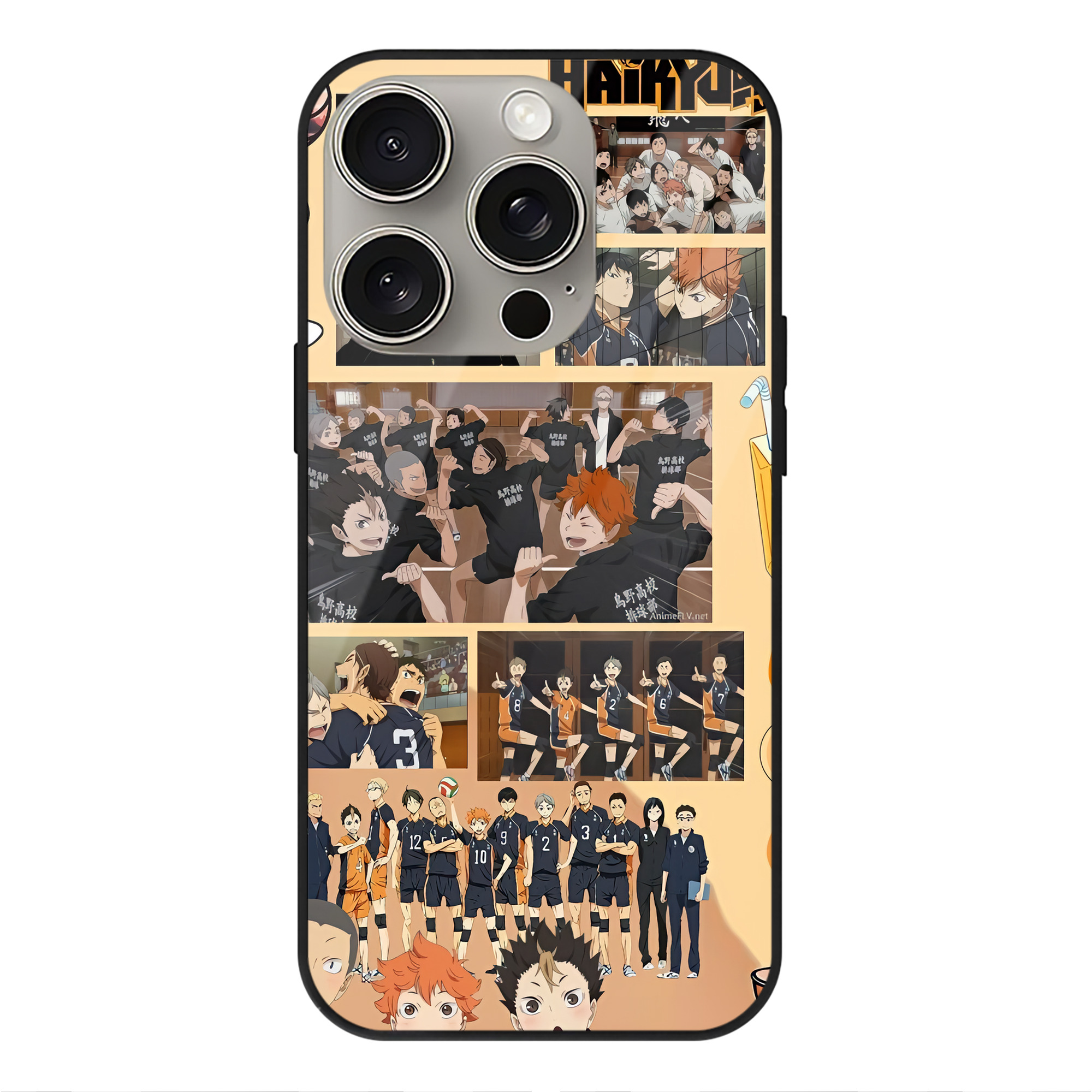 （画像用） ハイキュー!! Haikyu!! 【iPhone15Pro対応】スマホケース 耐衝撃＆黄変防止 背面ガラス