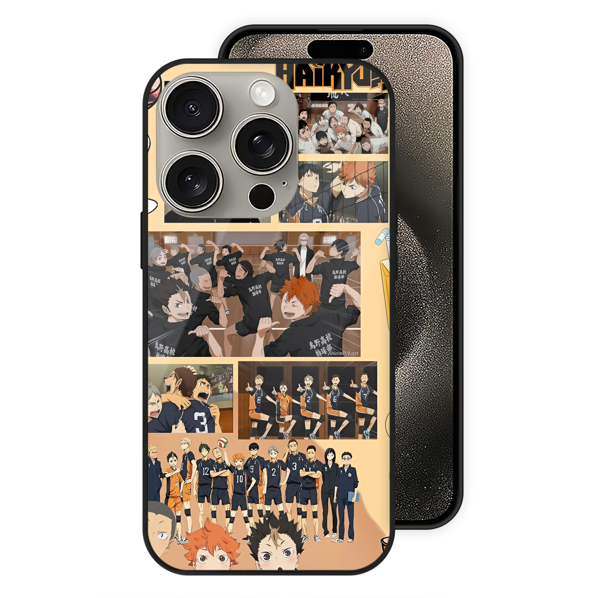 （画像用） ハイキュー!! Haikyu!! 【iPhone15Pro対応】スマホケース 耐衝撃＆黄変防止 背面ガラス