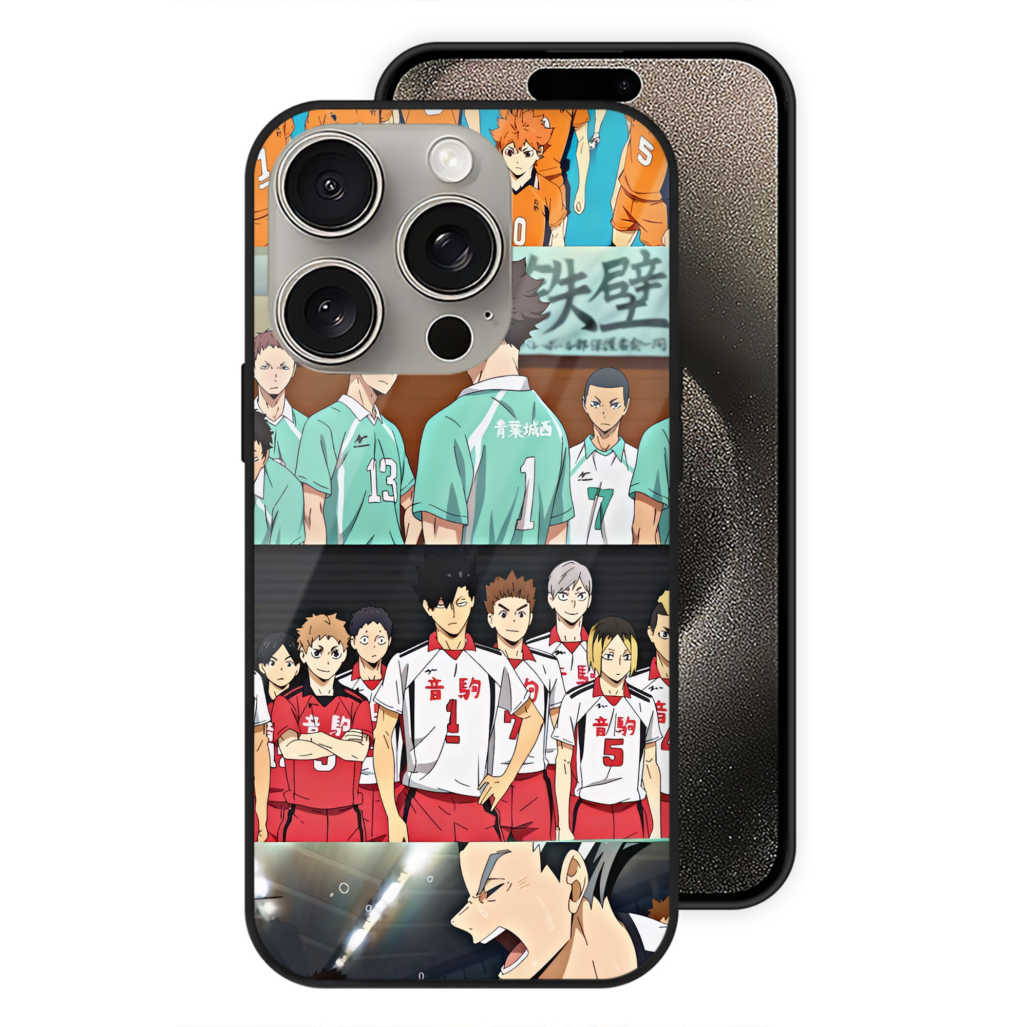 （画像用） ハイキュー!! Haikyu!! 【iPhone15Pro対応】スマホケース 耐衝撃＆黄変防止 背面ガラス