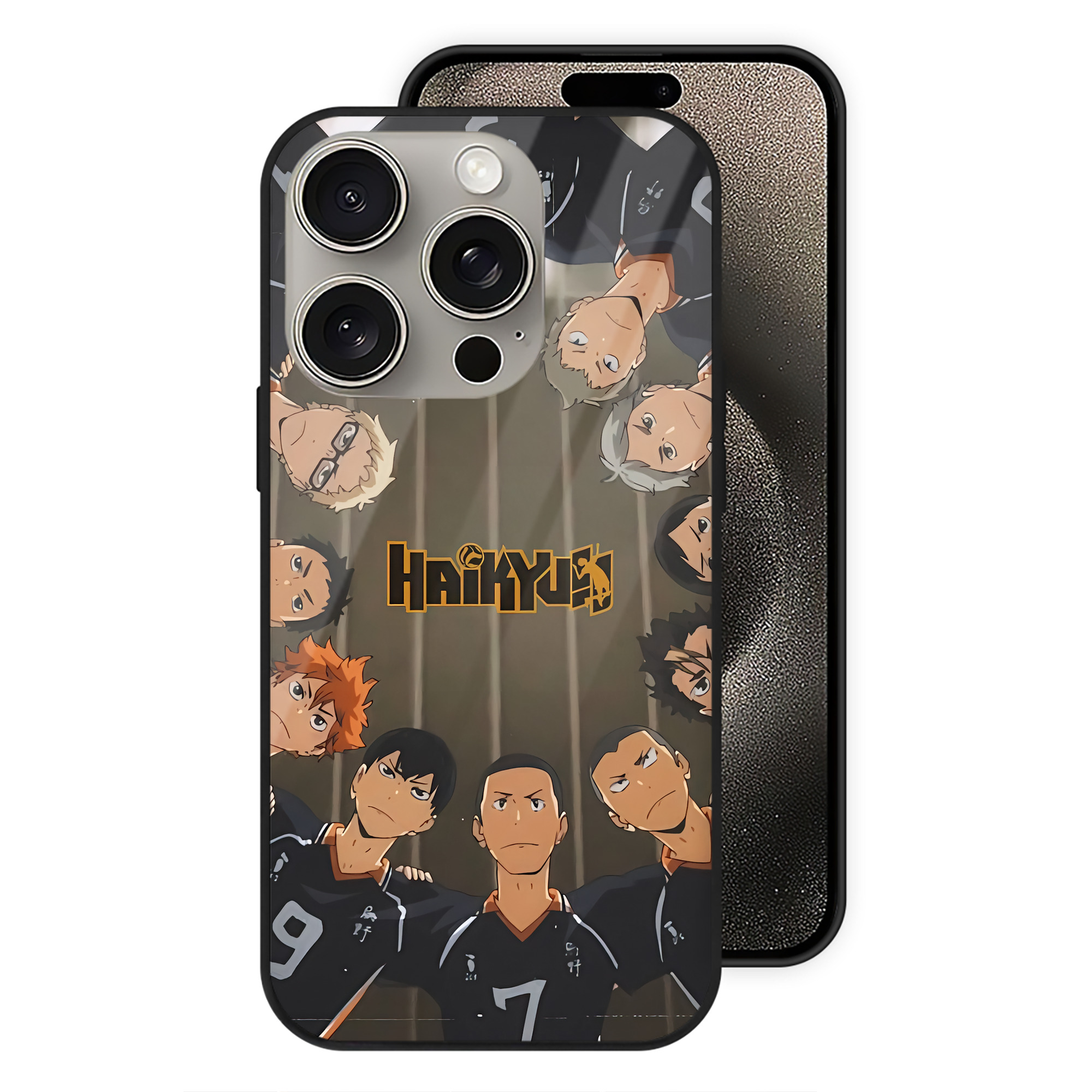 （画像用） ハイキュー!! Haikyu!! 【iPhone15Pro対応】スマホケース 耐衝撃＆黄変防止 背面ガラス