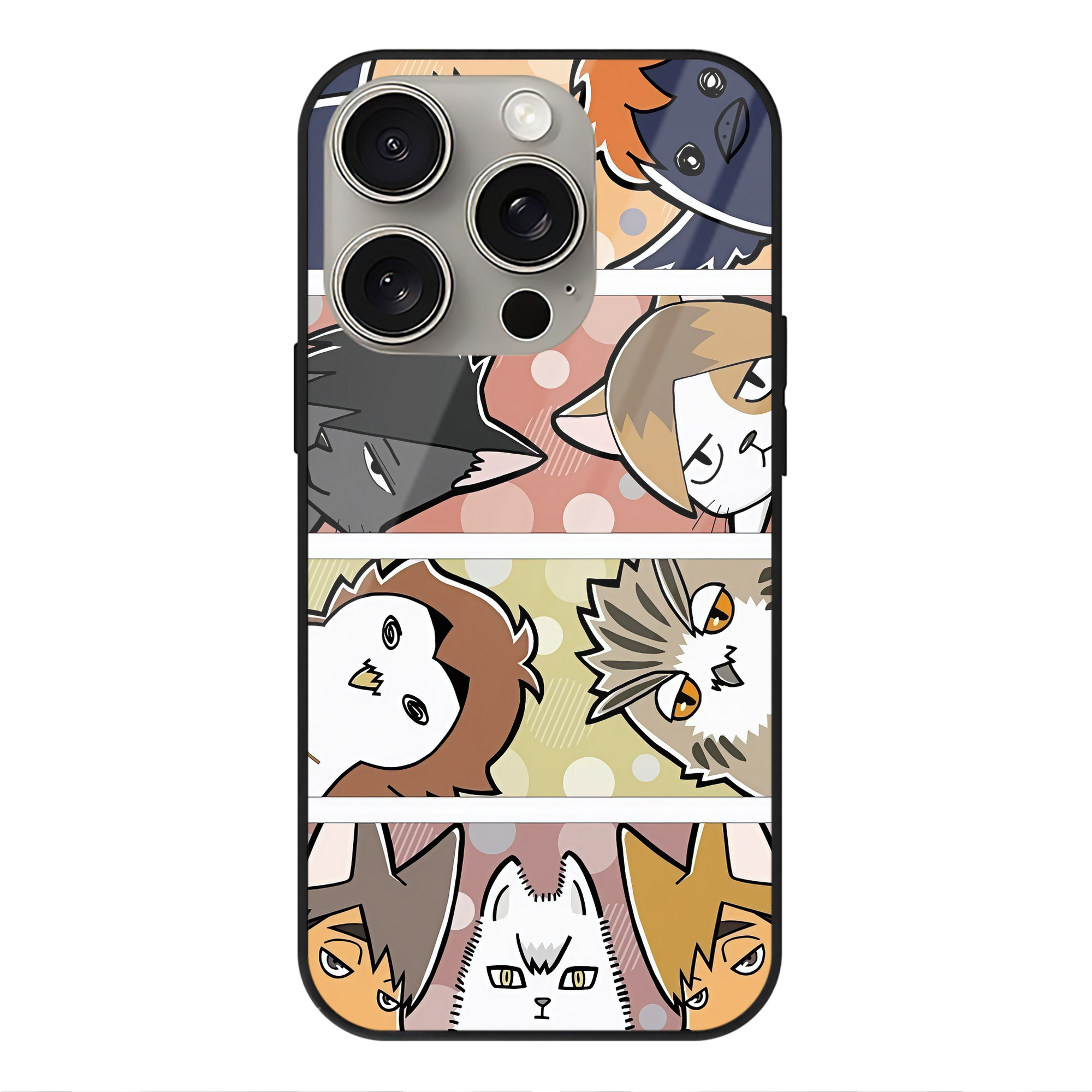（画像用） ハイキュー!! Haikyu!! 【iPhone15Pro対応】スマホケース 耐衝撃＆黄変防止 背面ガラス