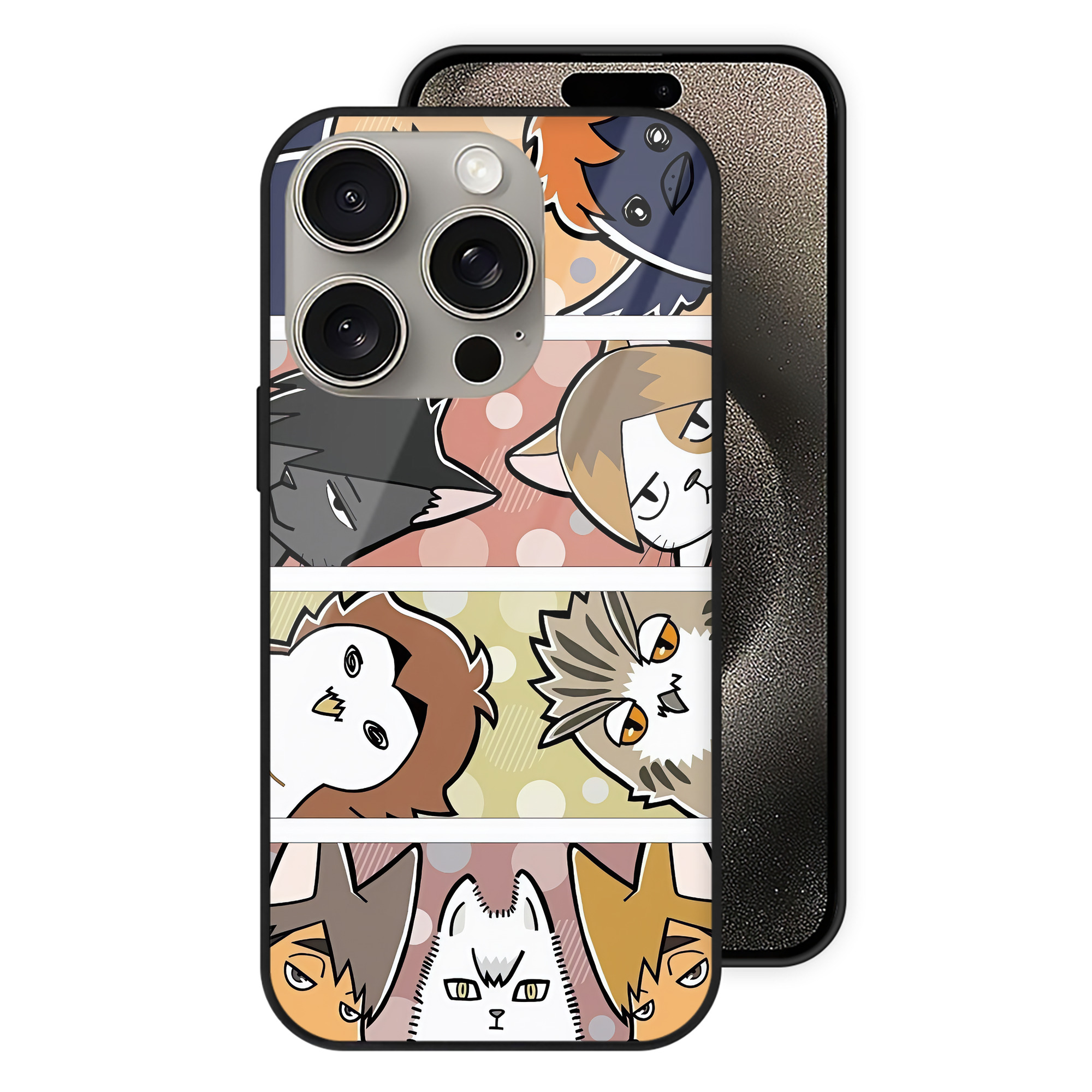（画像用） ハイキュー!! Haikyu!! 【iPhone15Pro対応】スマホケース 耐衝撃＆黄変防止 背面ガラス