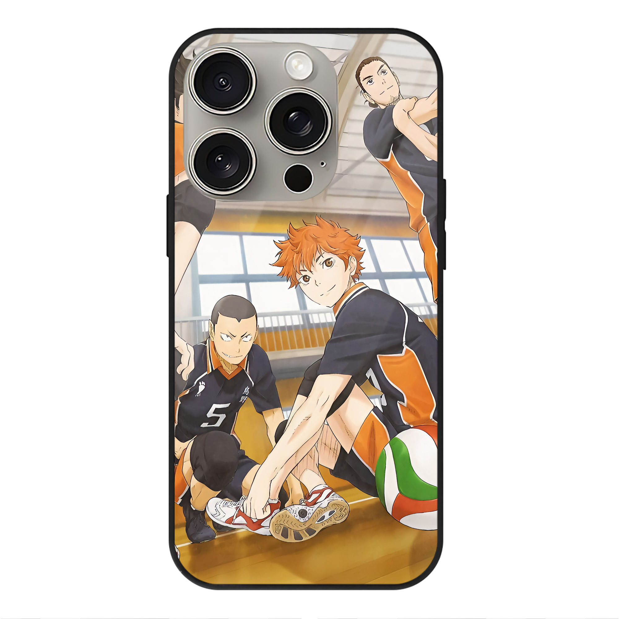 （画像用） ハイキュー!! Haikyu!! 【iPhone15Pro対応】スマホケース 耐衝撃＆黄変防止 背面ガラス